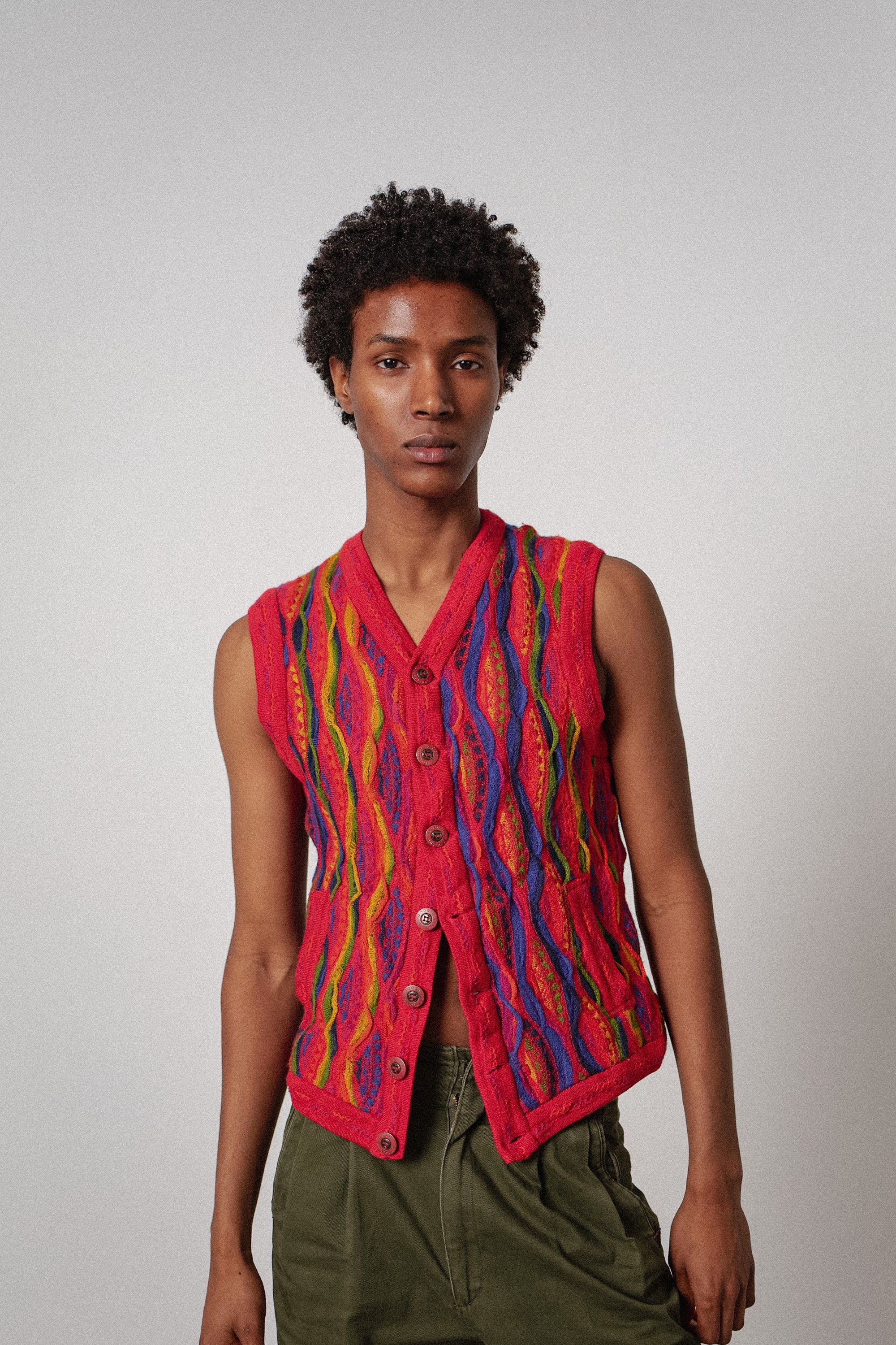 Coogi Red Waistcoat