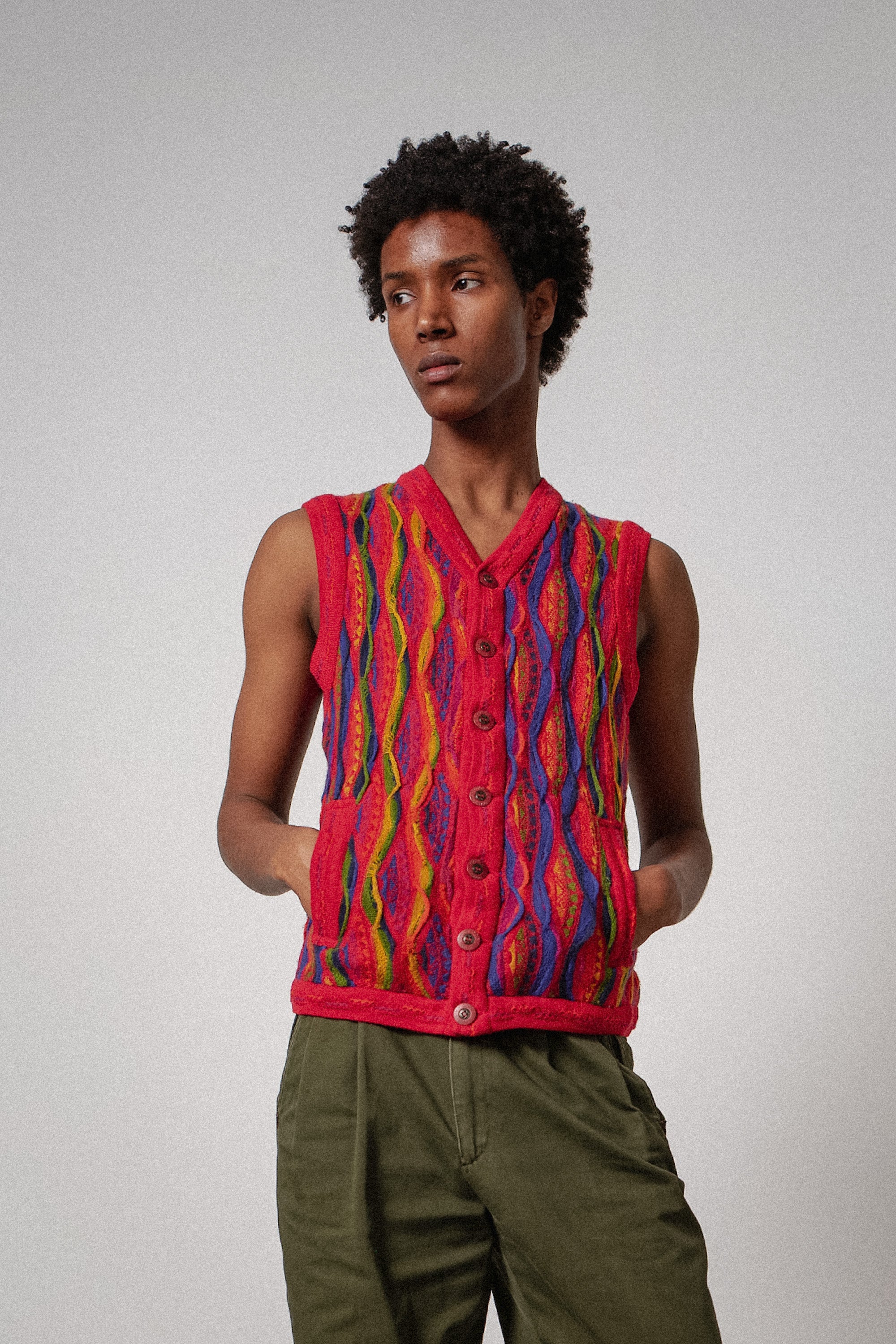 Coogi Red Waistcoat