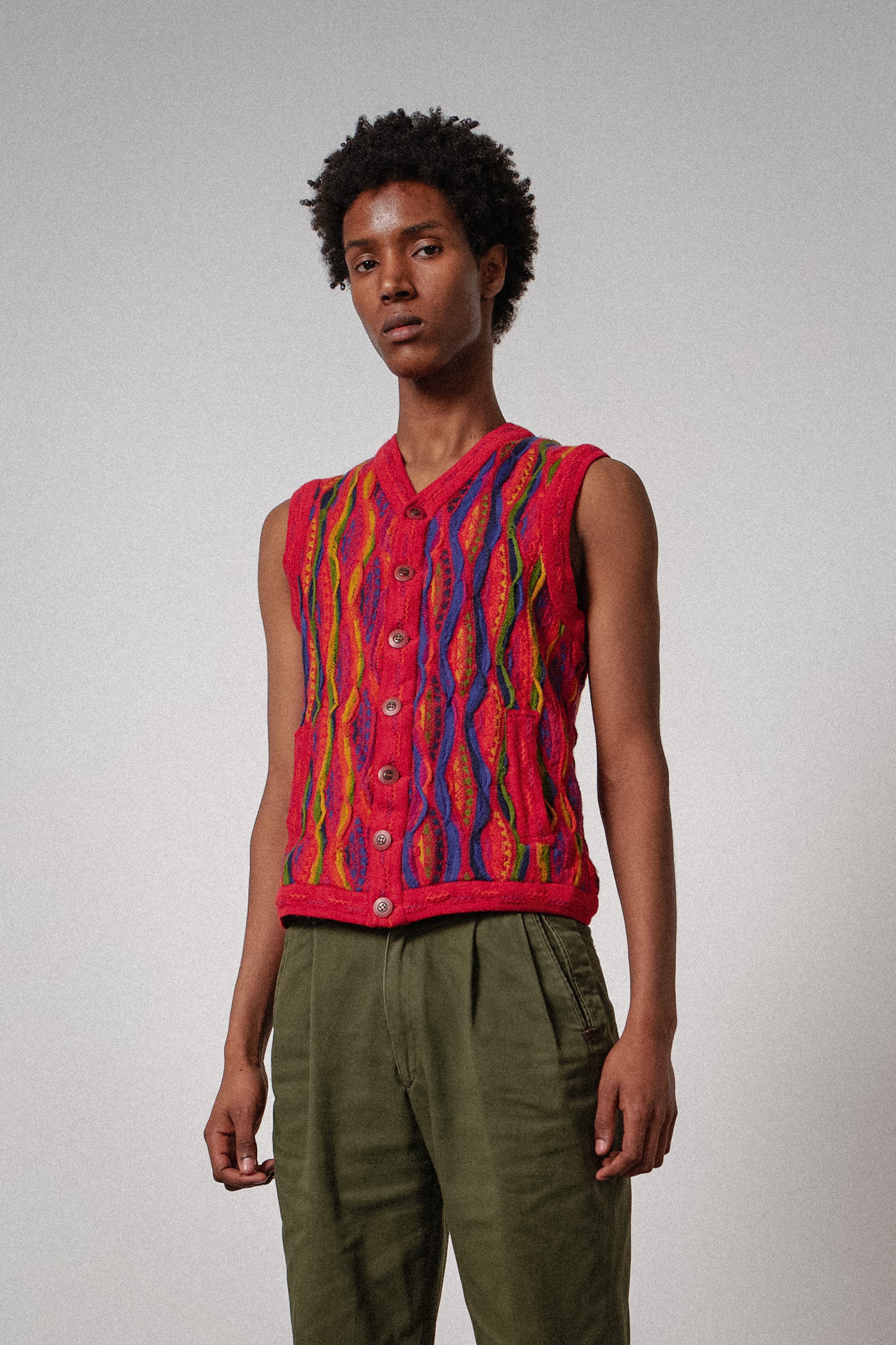 Coogi Red Waistcoat