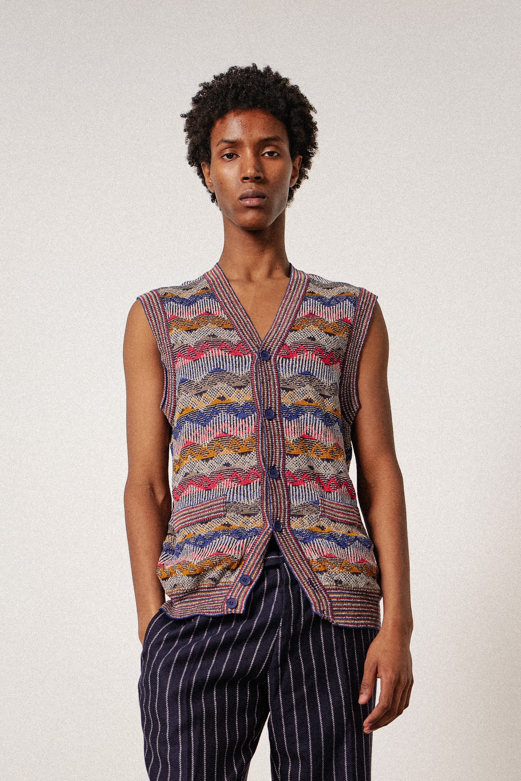 Missoni Knit Blue Waistcoat