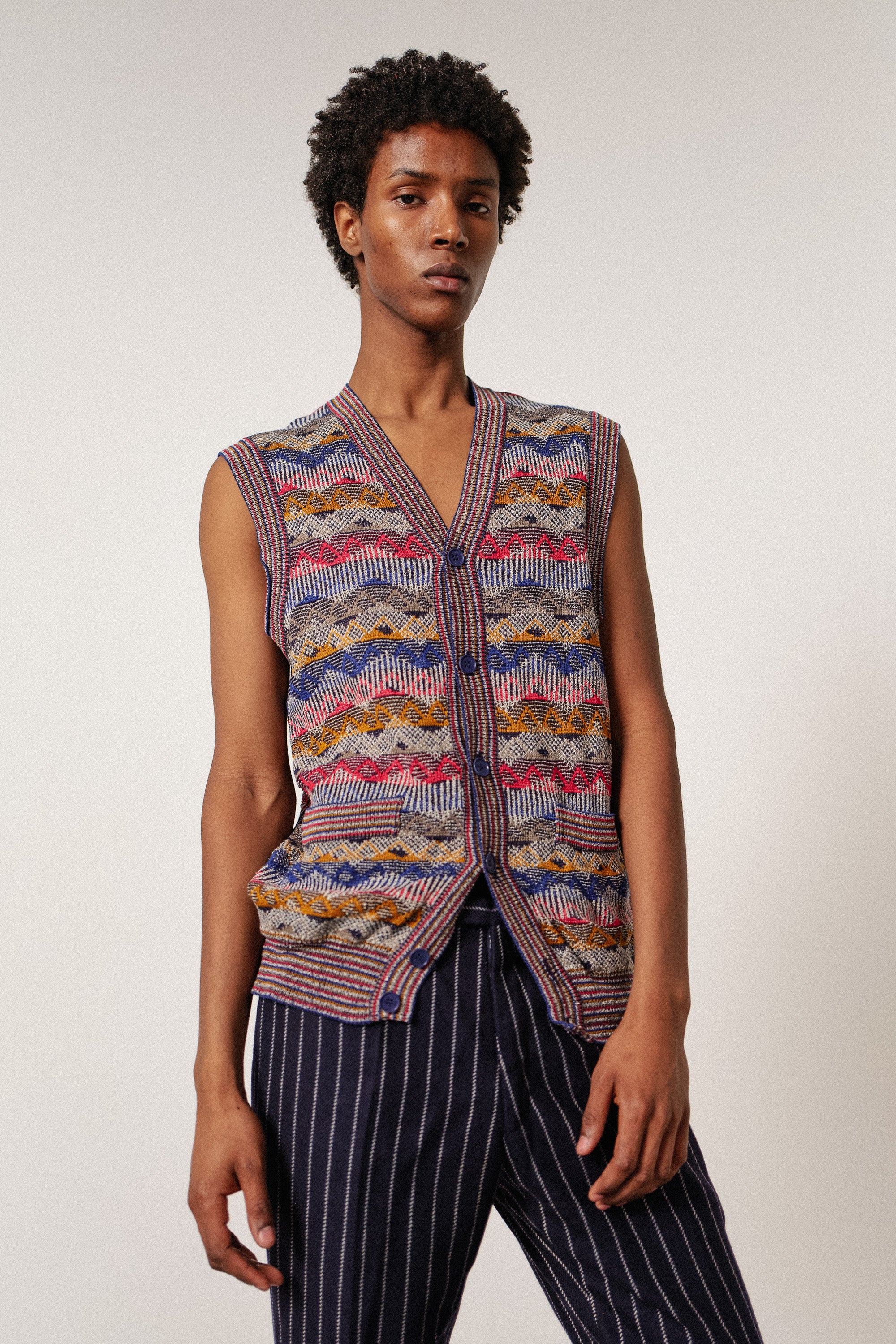 Missoni Knit Blue Waistcoat