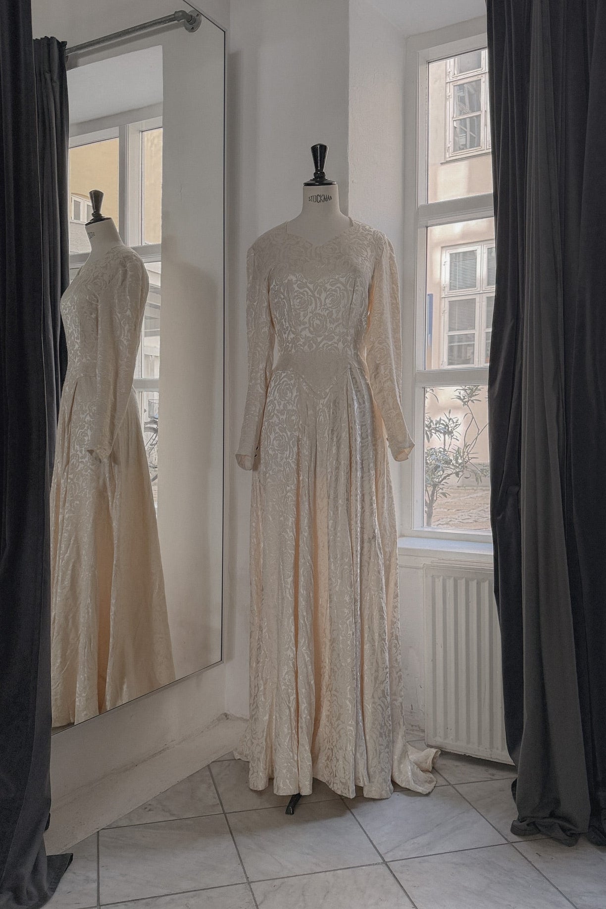 Antique 1940s Silk Wedding Dress, WILDE Copenhagen