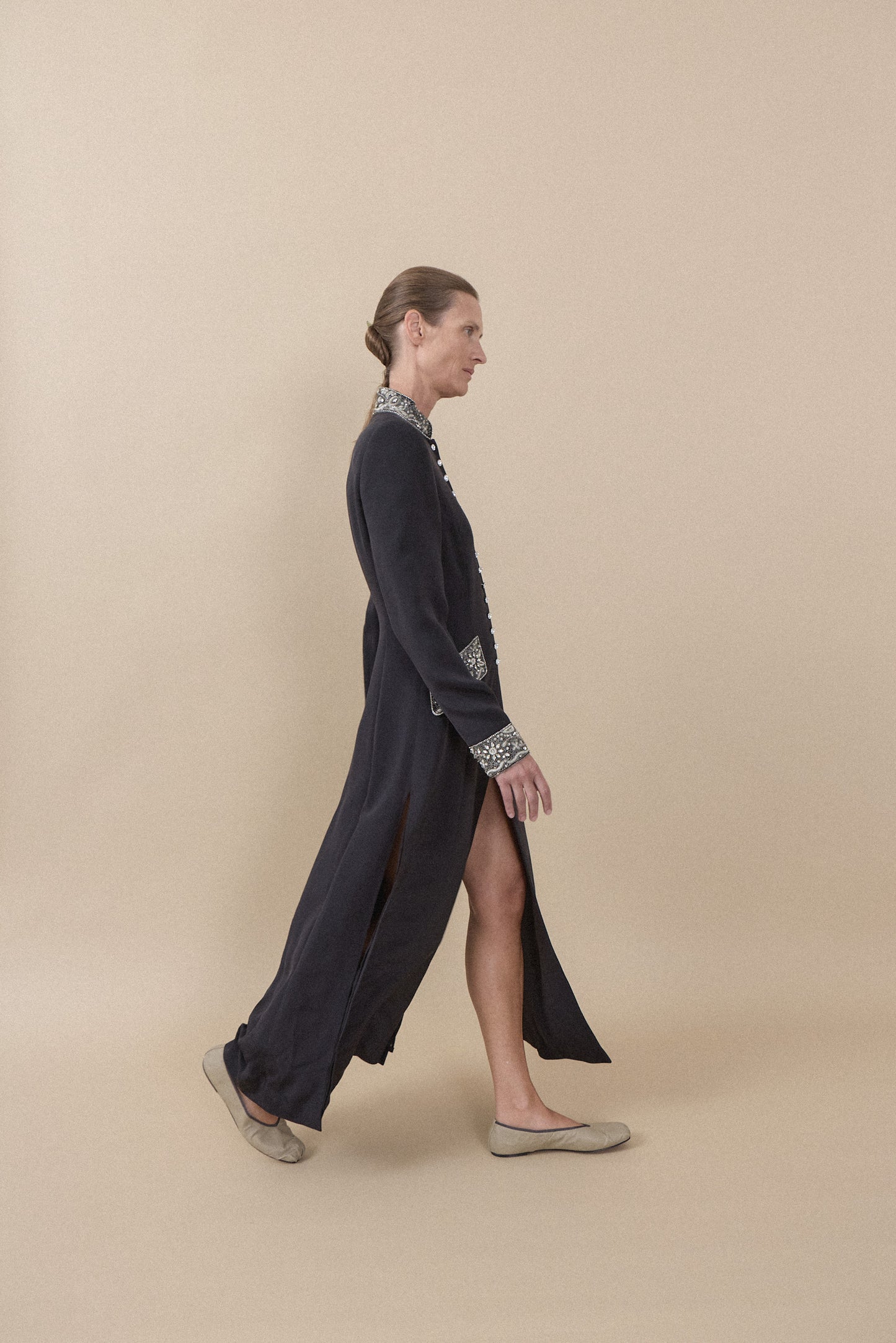 Vintage Escada Long Embroidered Coat - WILDE Copenhagen