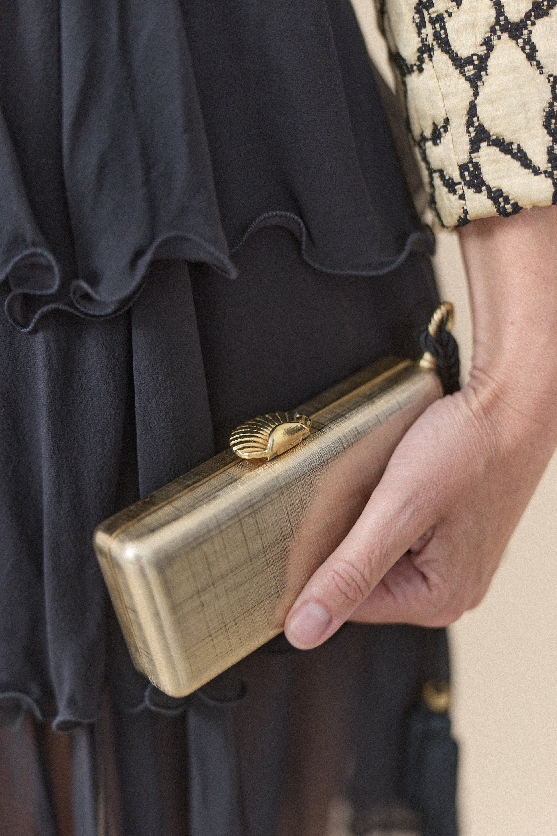 Elizabeth Arden Gold Plated Evening Clutch – Shell Clasp, WILDE Copenhagen