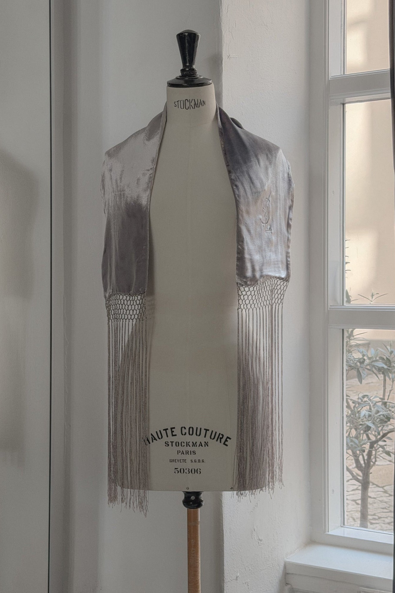 Yves Saint Laurent Tom Ford Velvet Fringe Stole | WILDE