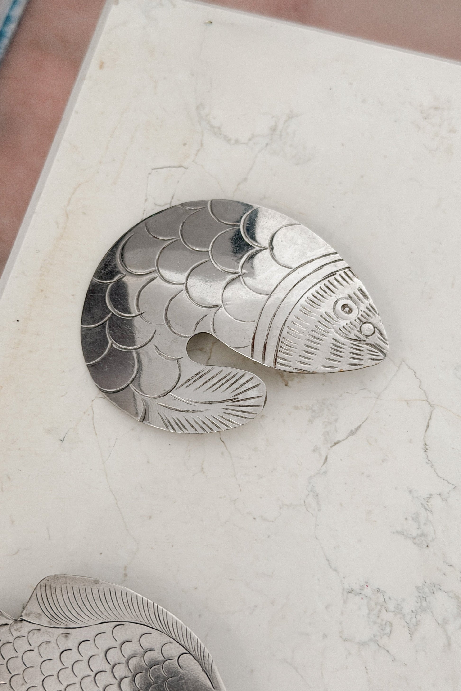 Vintage Silver Fish Brooch, WILDE Copenhagen