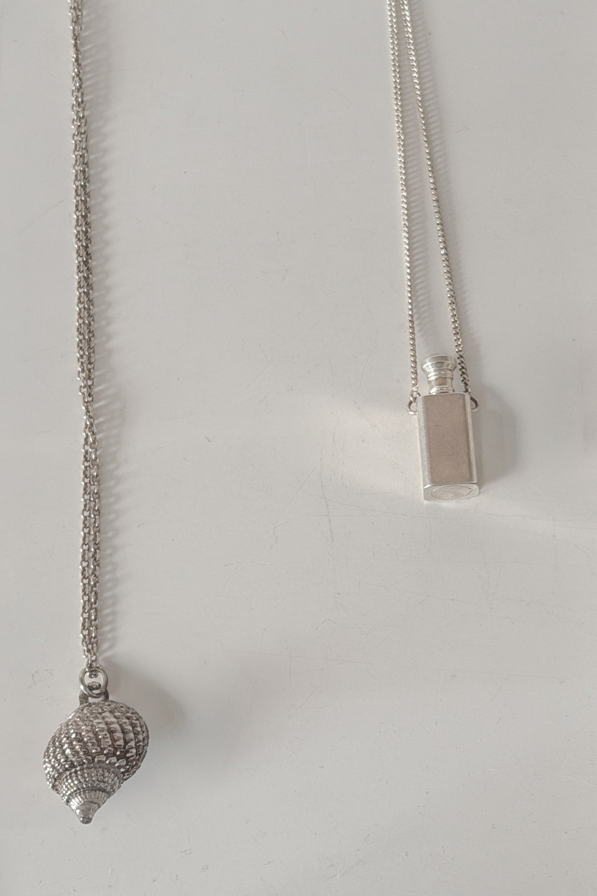 Vintage Silver Perfume Bottle Pendant Necklace, WILDE Copenhagen