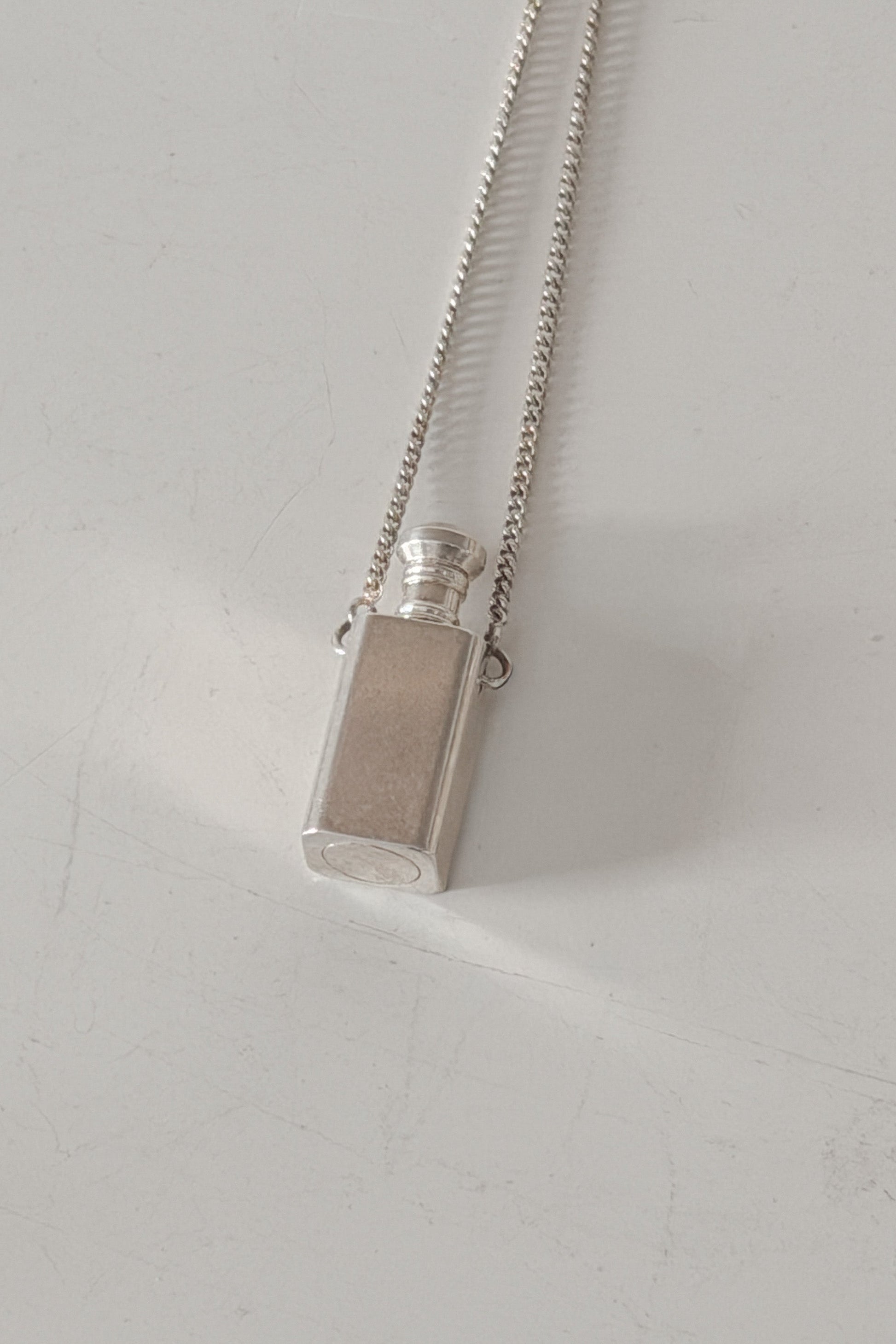 Vintage Silver Perfume Bottle Pendant Necklace, WILDE Copenhagen