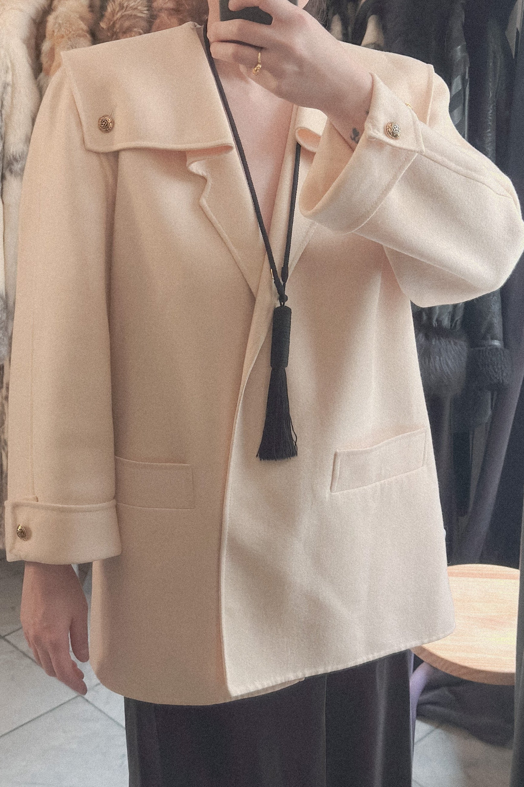 Yves Saint Laurent Tassel Rope Necklace