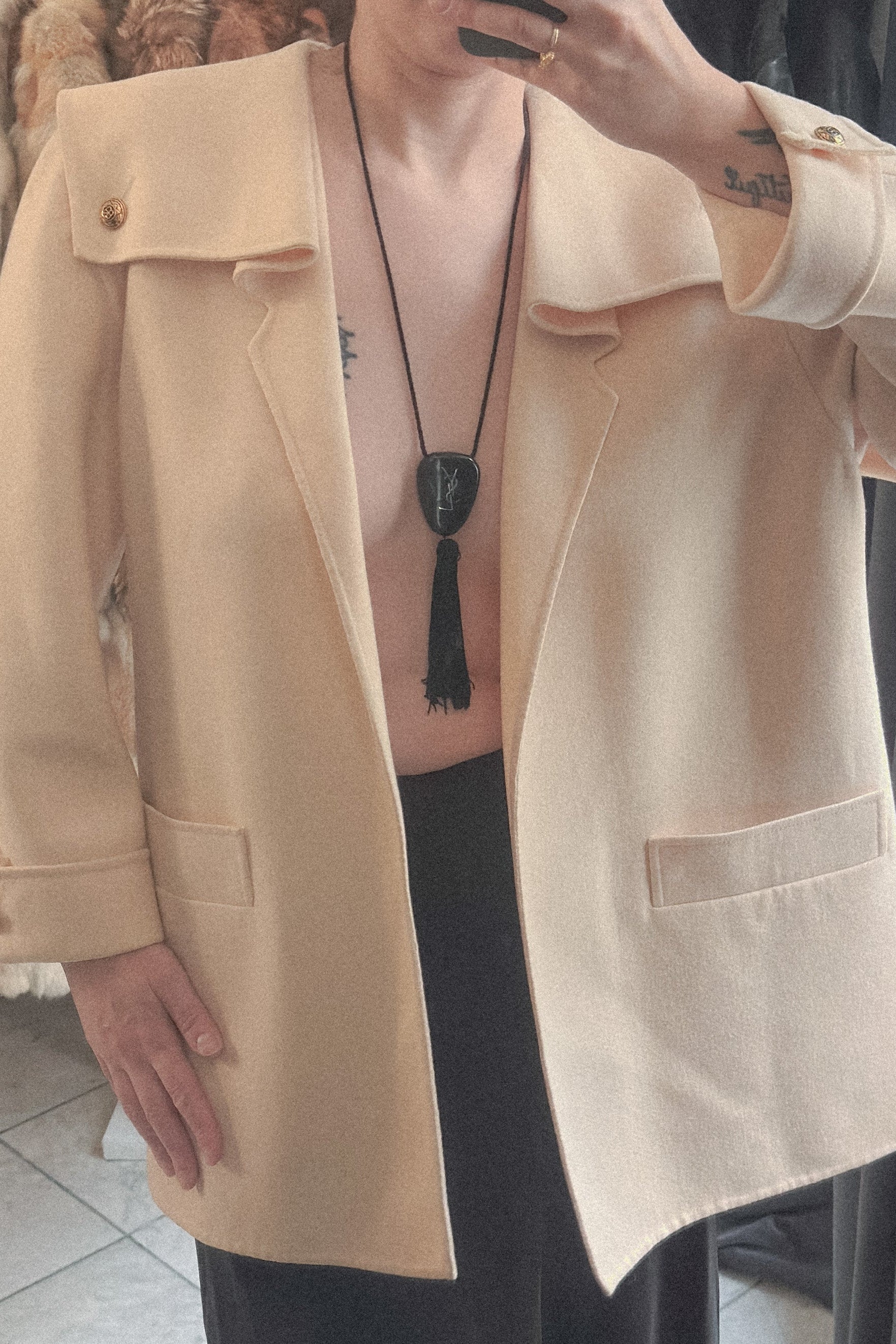 Yves Saint Laurent Pendant Tassel Necklace