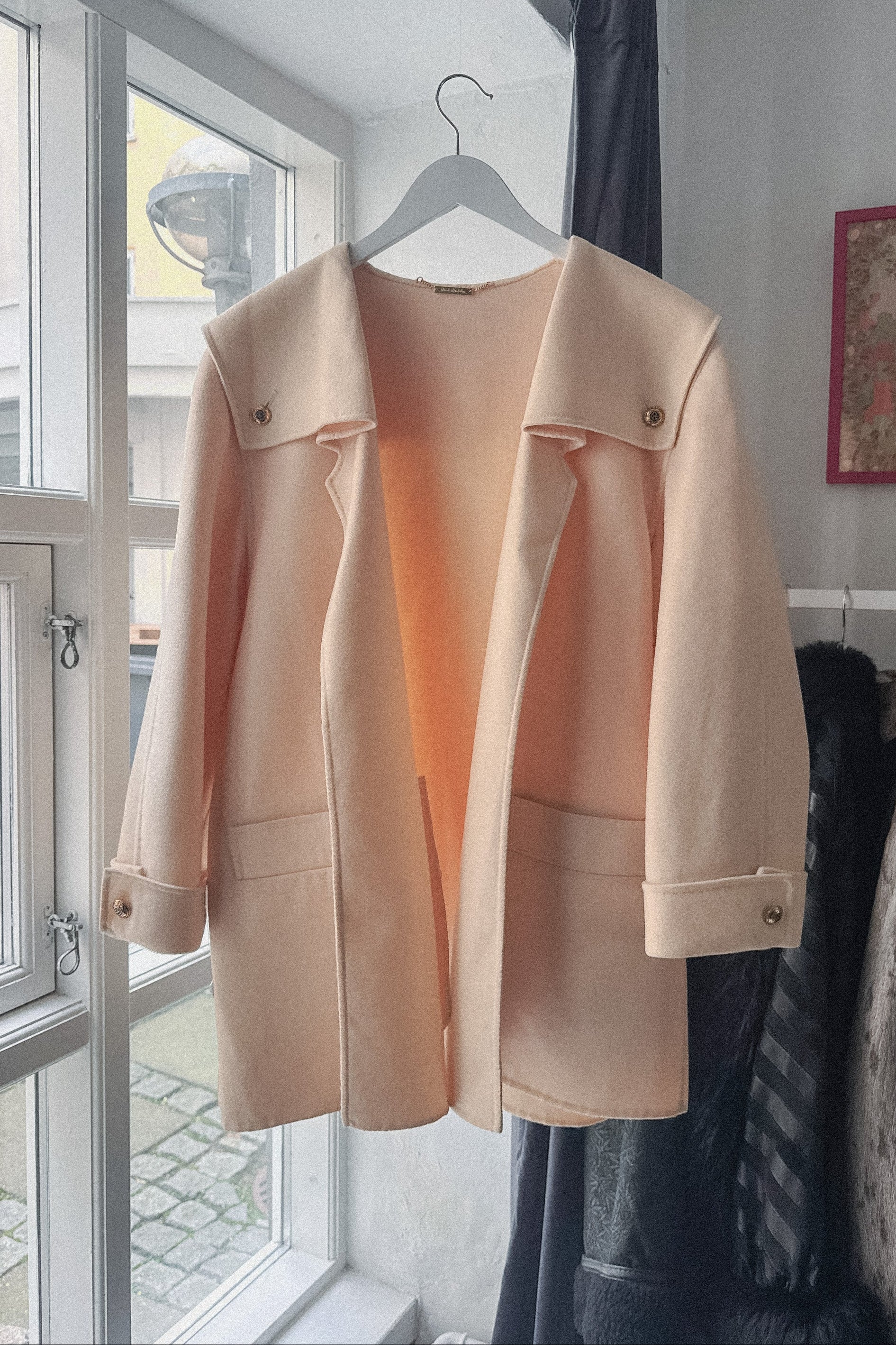 Revato Baslestra Cream Wool Coat