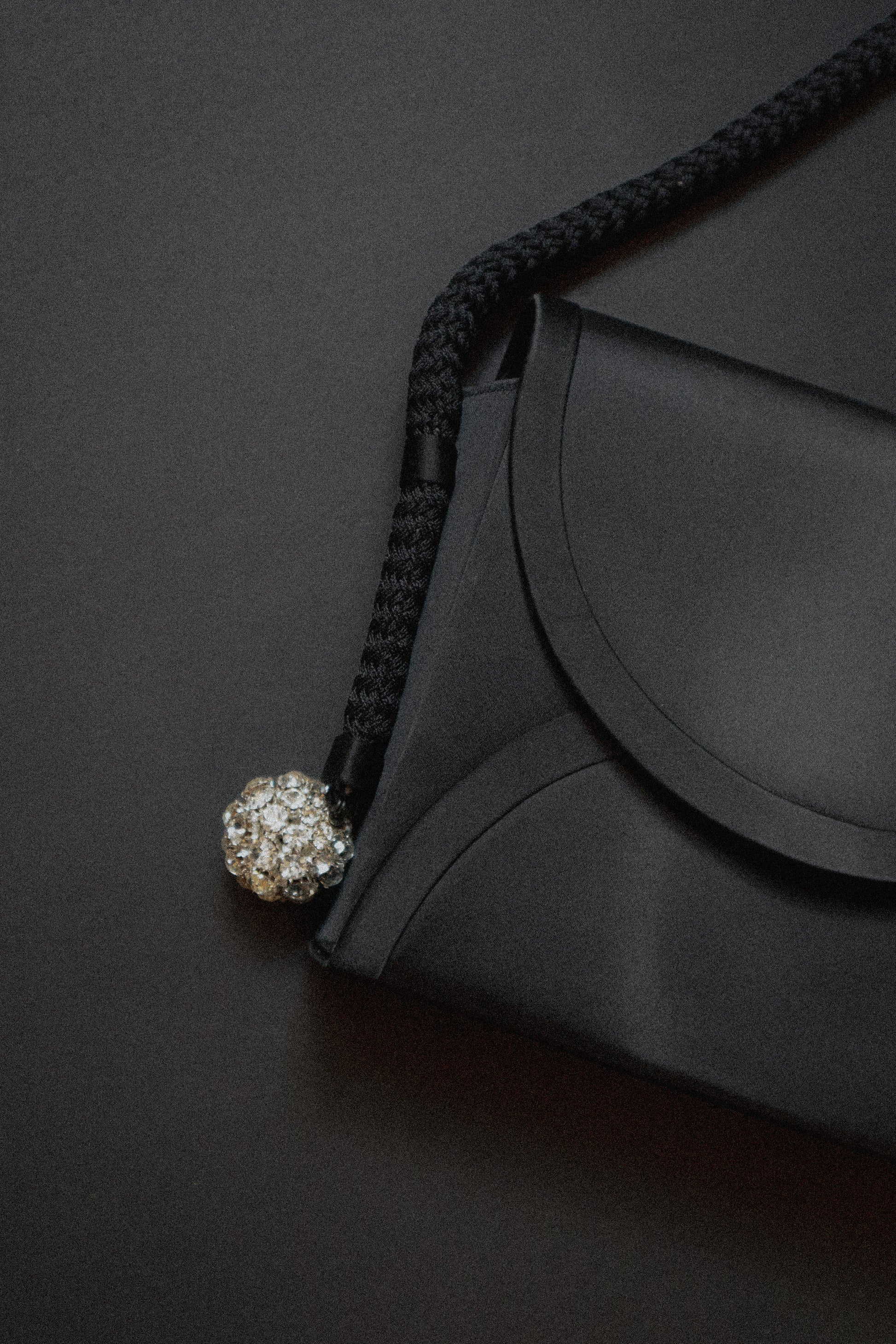 Balenciaga Satin Rope Shoulder Bag with Rhinestone Detail