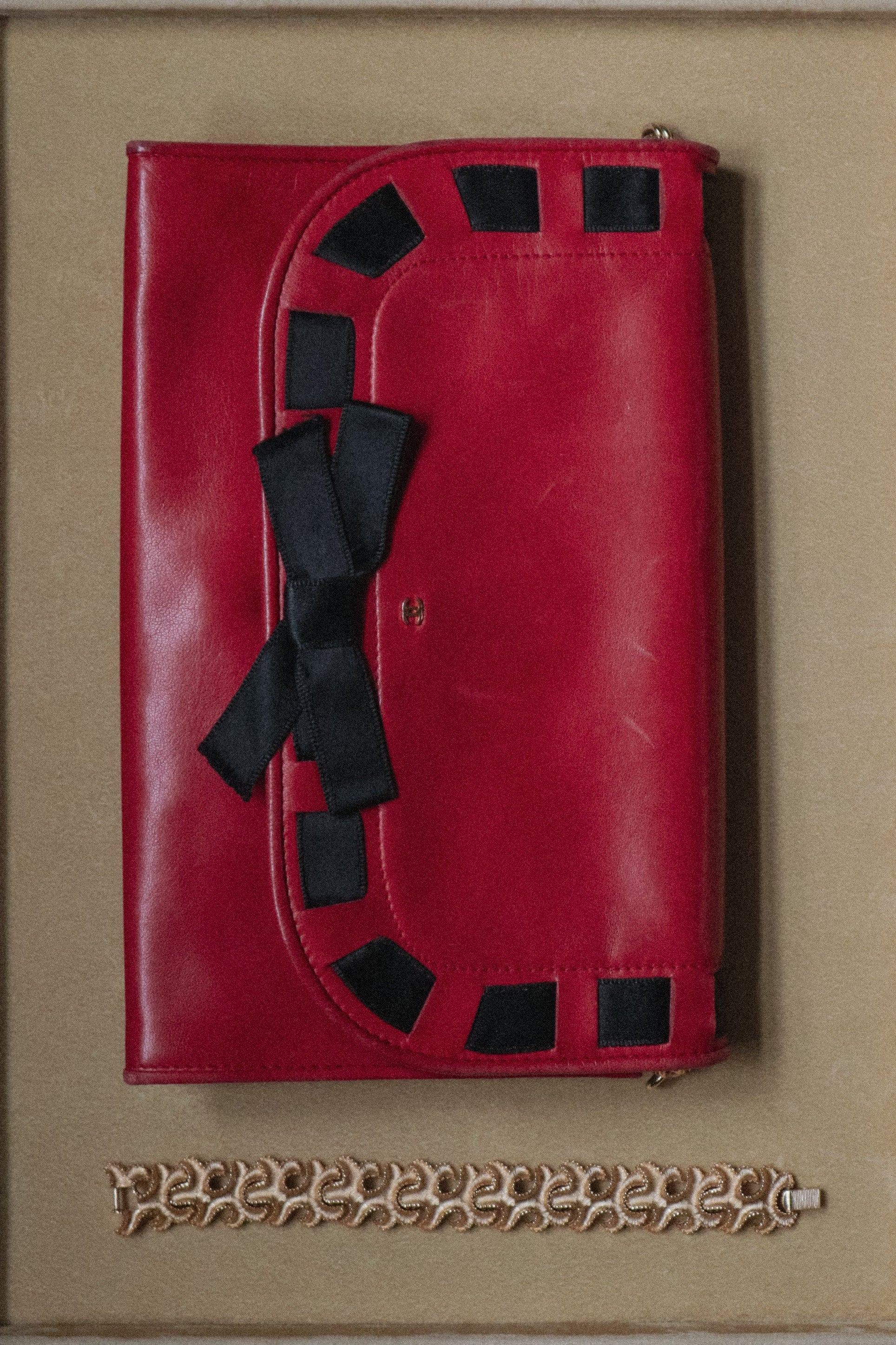 Chanel Vintage Red Leather Handbag