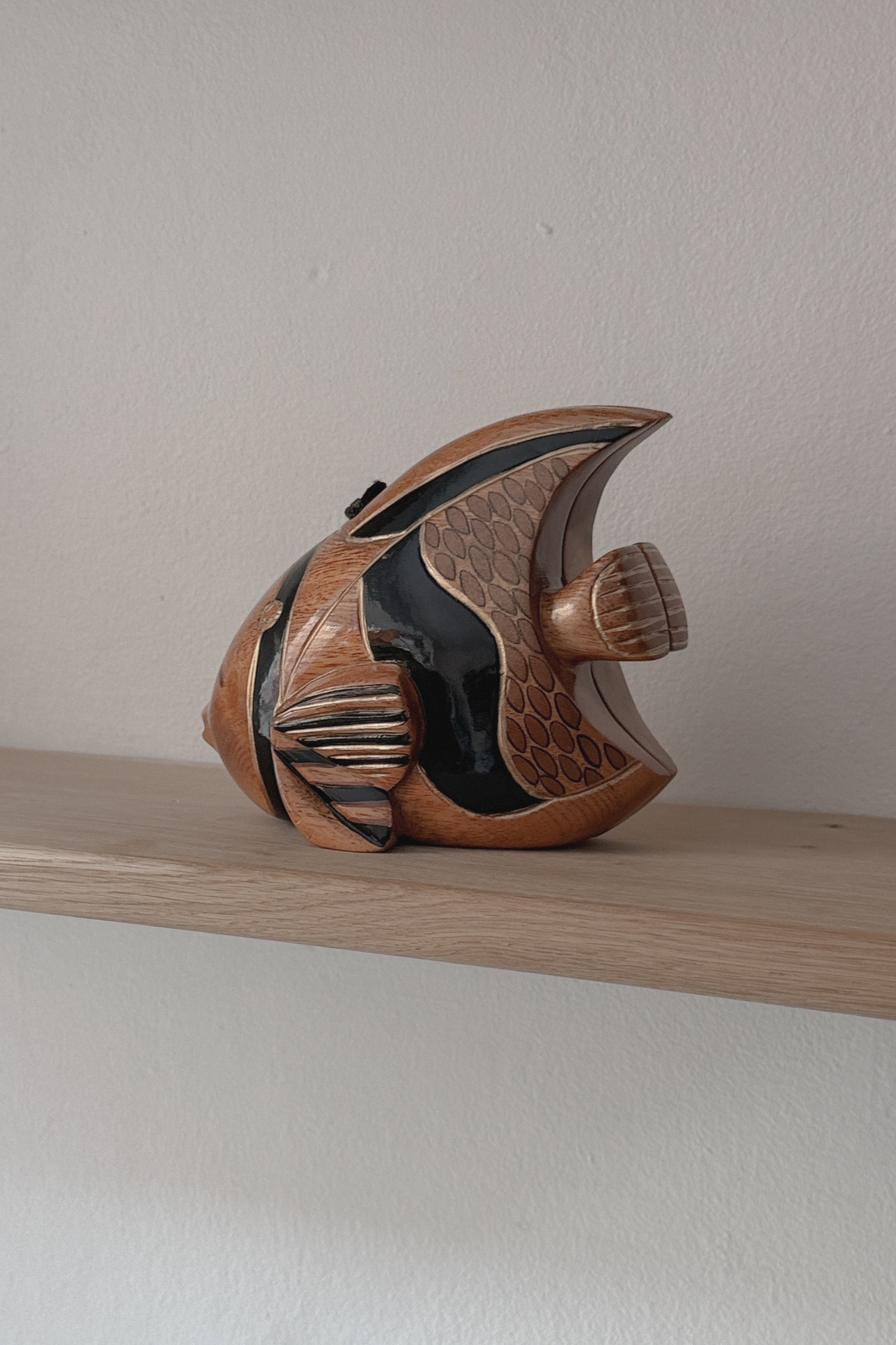 Timmy Woods Fish Sculptural Wooden Bag, WILDE Copenhagen