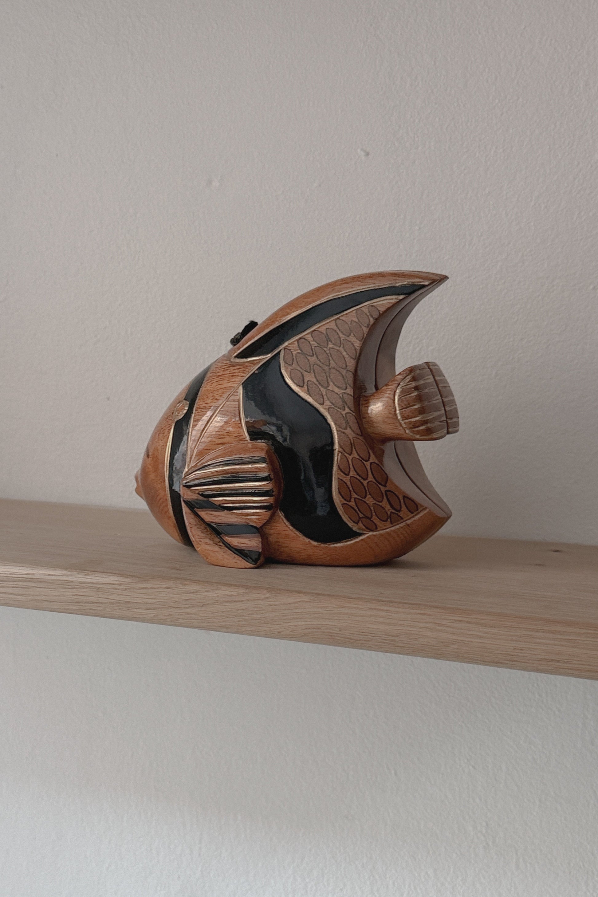 Timmy Woods Fish Sculptural Wooden Bag, WILDE Copenhagen