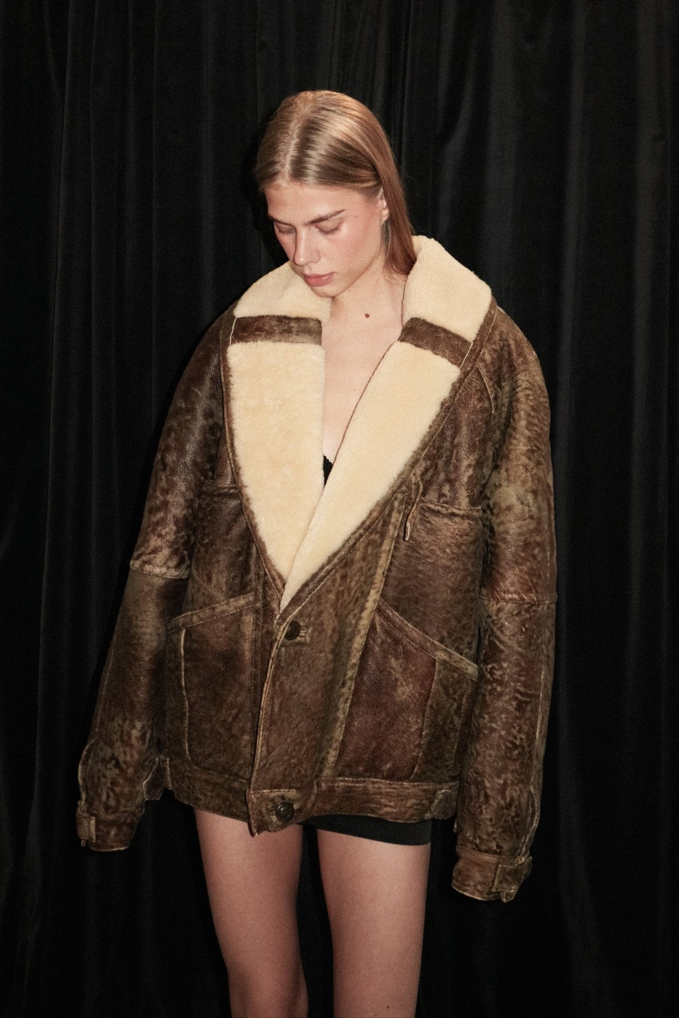 Aviator shearling coat - WILDE