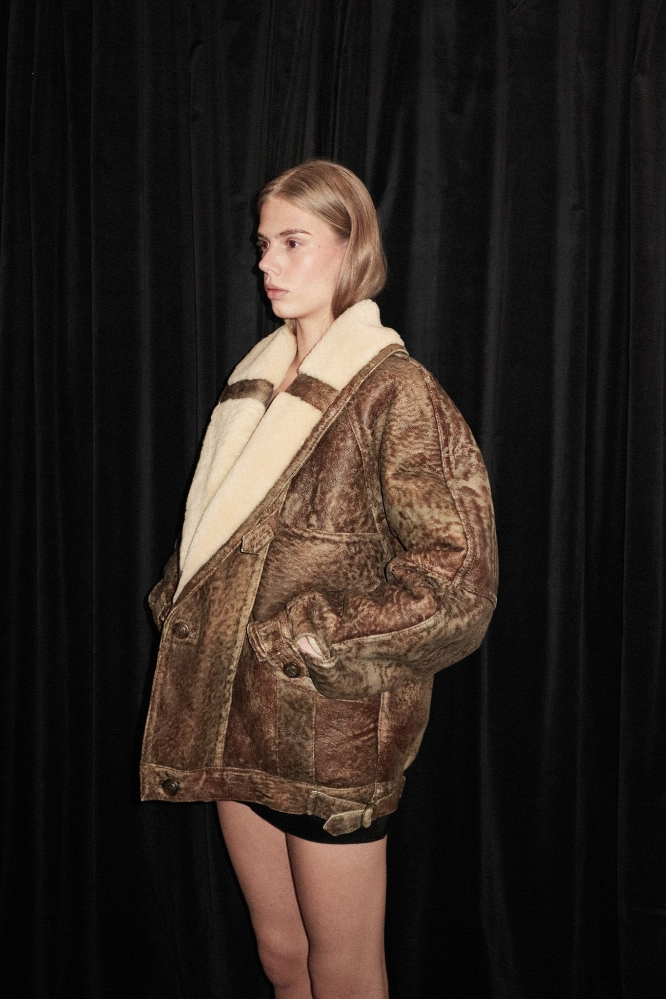 Aviator shearling coat - WILDE