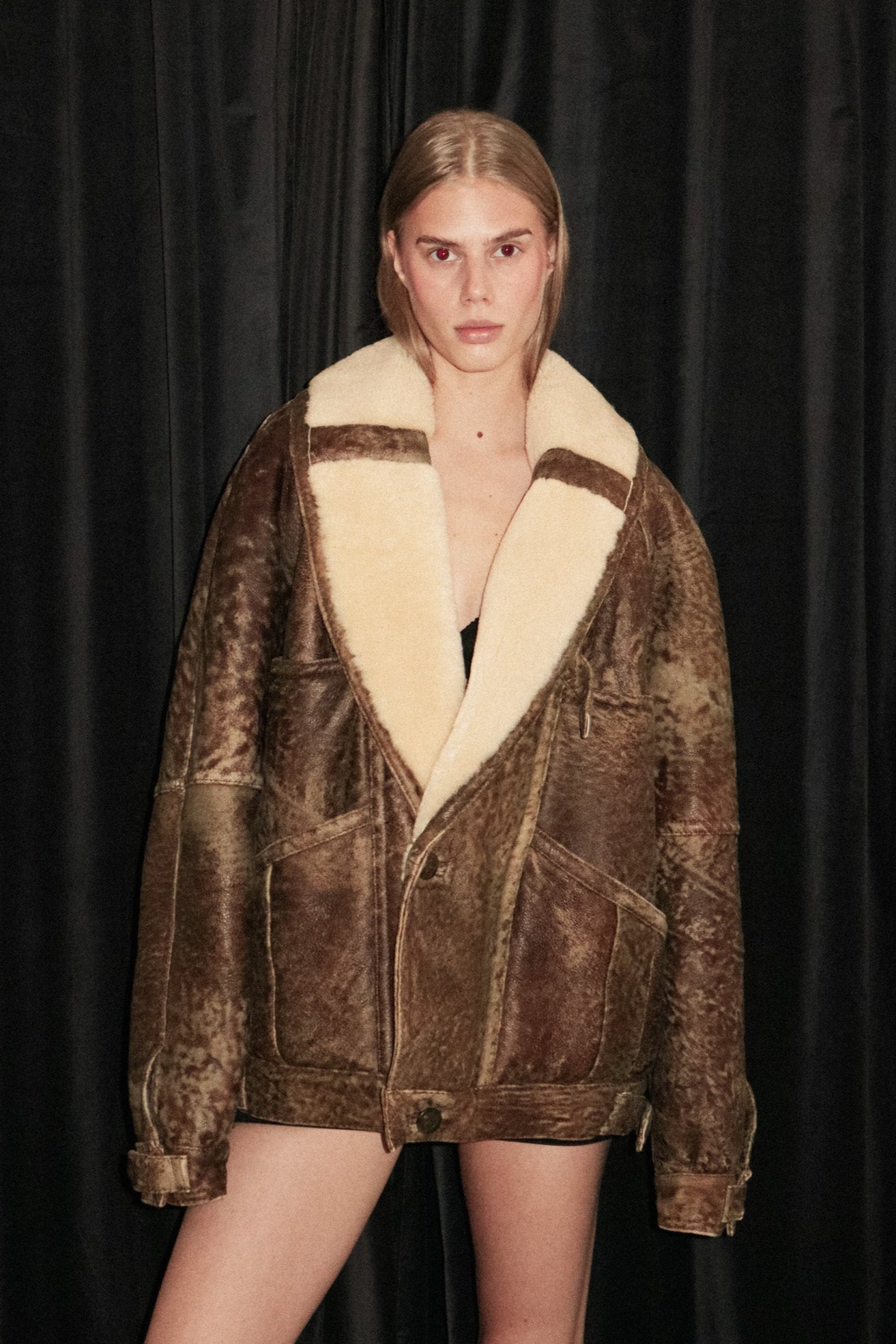 Aviator shearling coat - WILDE