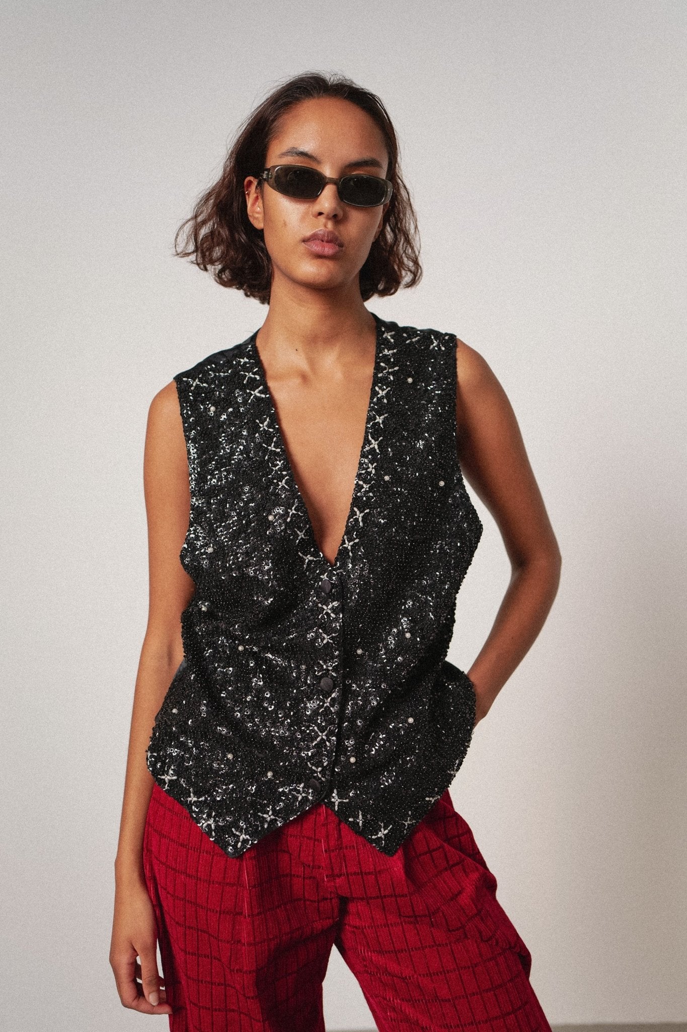 Bead And Sequin waistcoat - WILDE