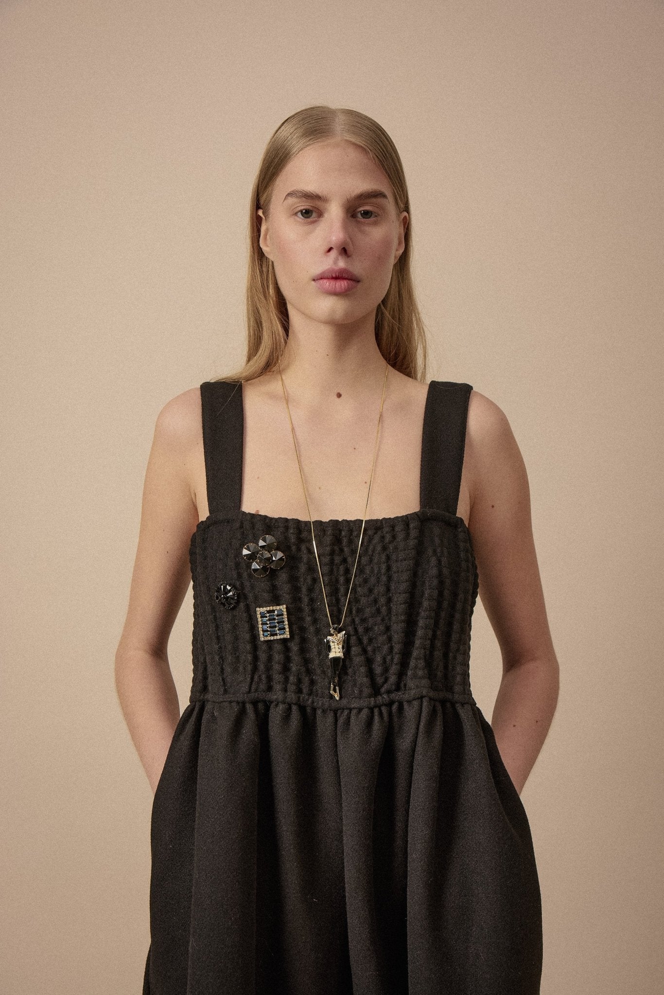 Black Wool Jump Suit - WILDE