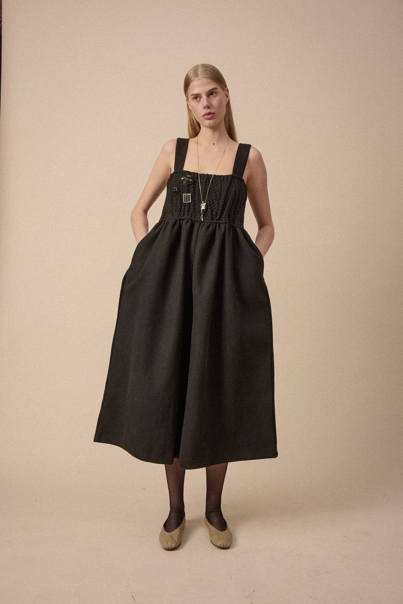 Black Wool Jump Suit - WILDE