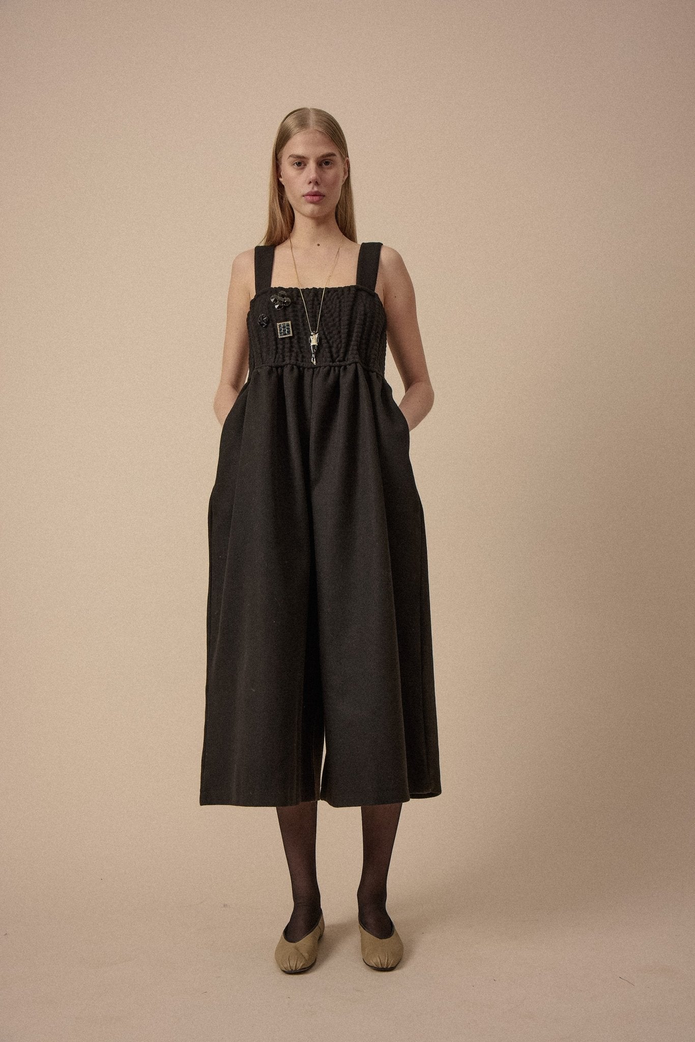 Black Wool Jump Suit - WILDE