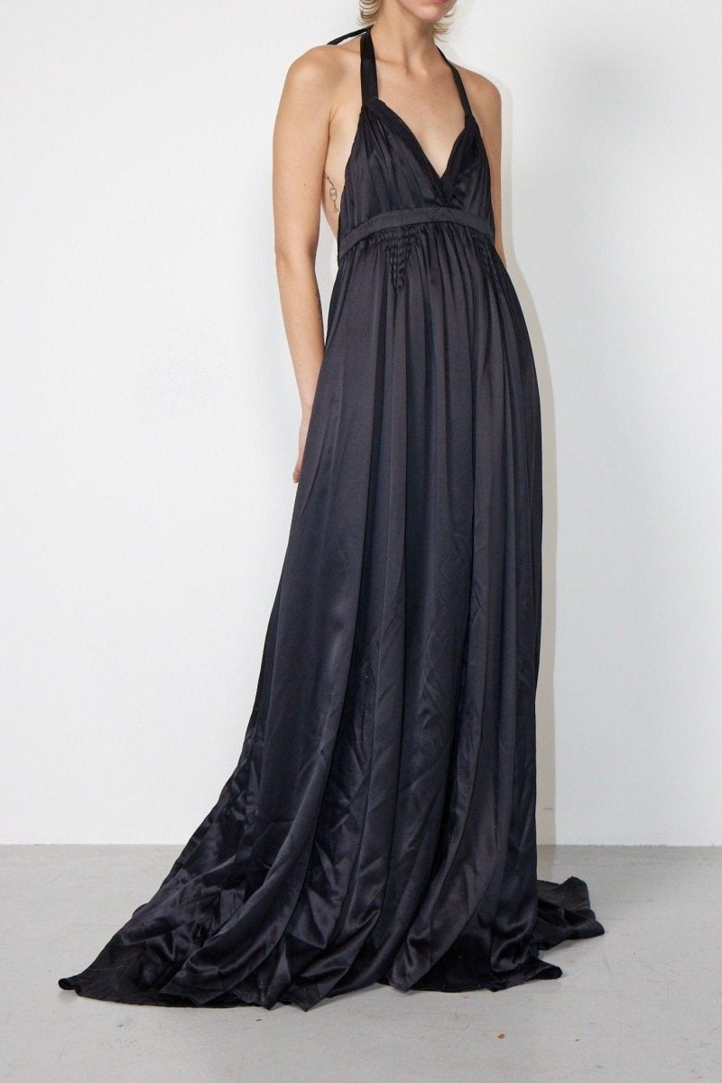 Silk High Low Halter Neck Dress main image 0