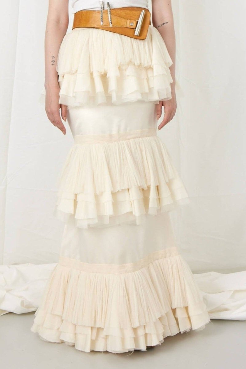 By Malene Birger Salon Archival Silk Ruffle Skirt