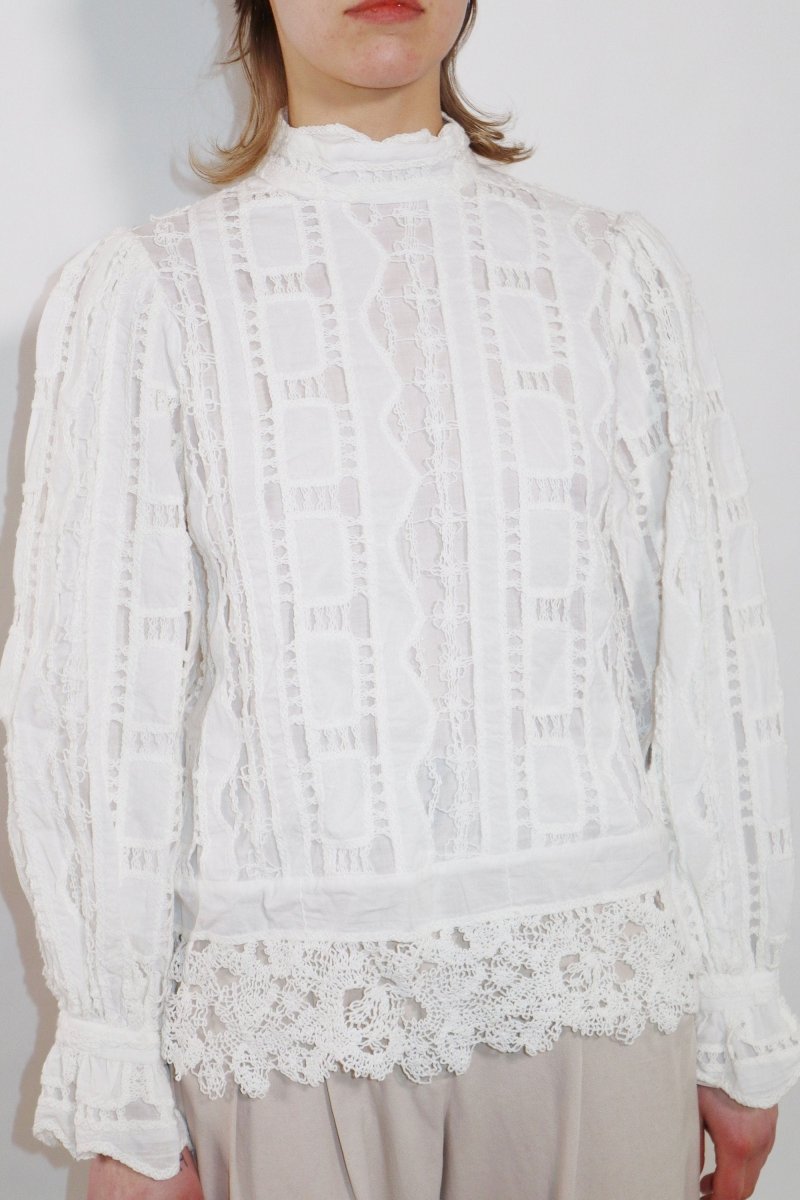 By Malene Birger white crochet blouse - WILDE
