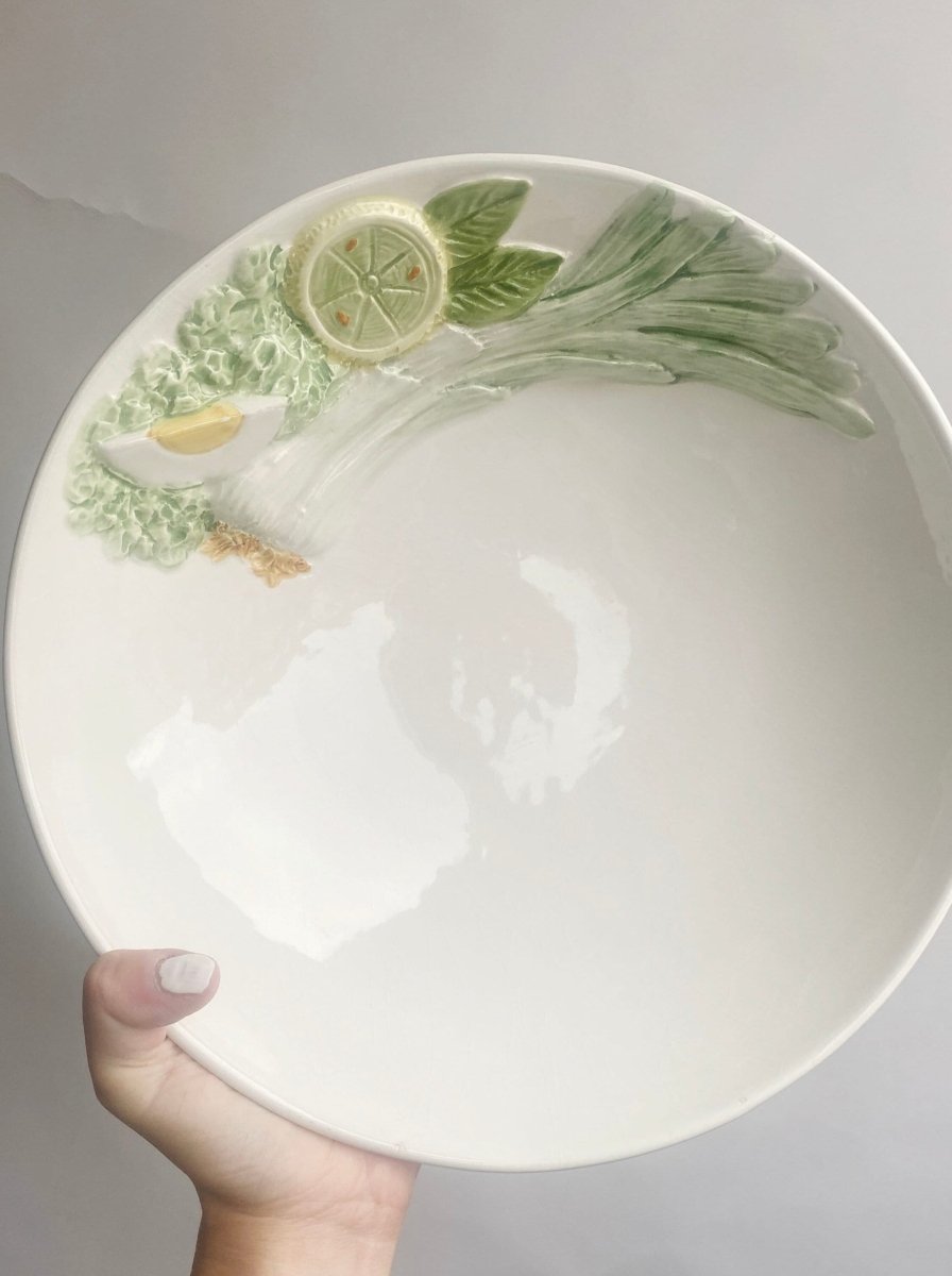 Ceramic large display salad bowl - WILDE