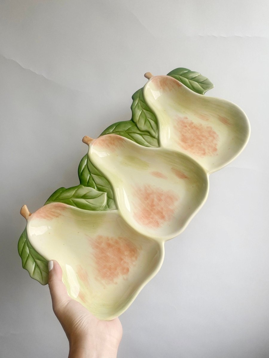 Ceramic large pear display plate - WILDE