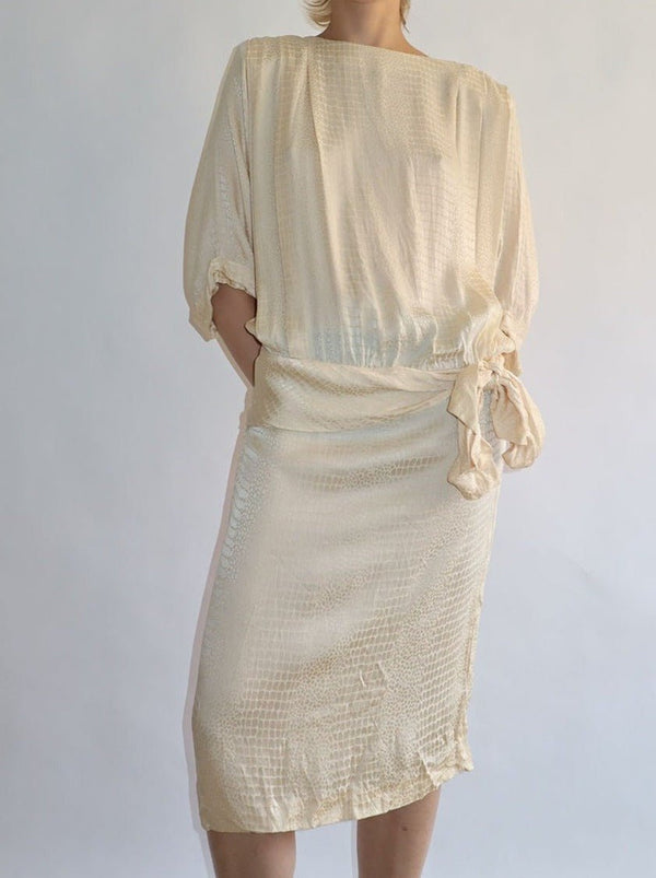 Cream silk dress - WILDE