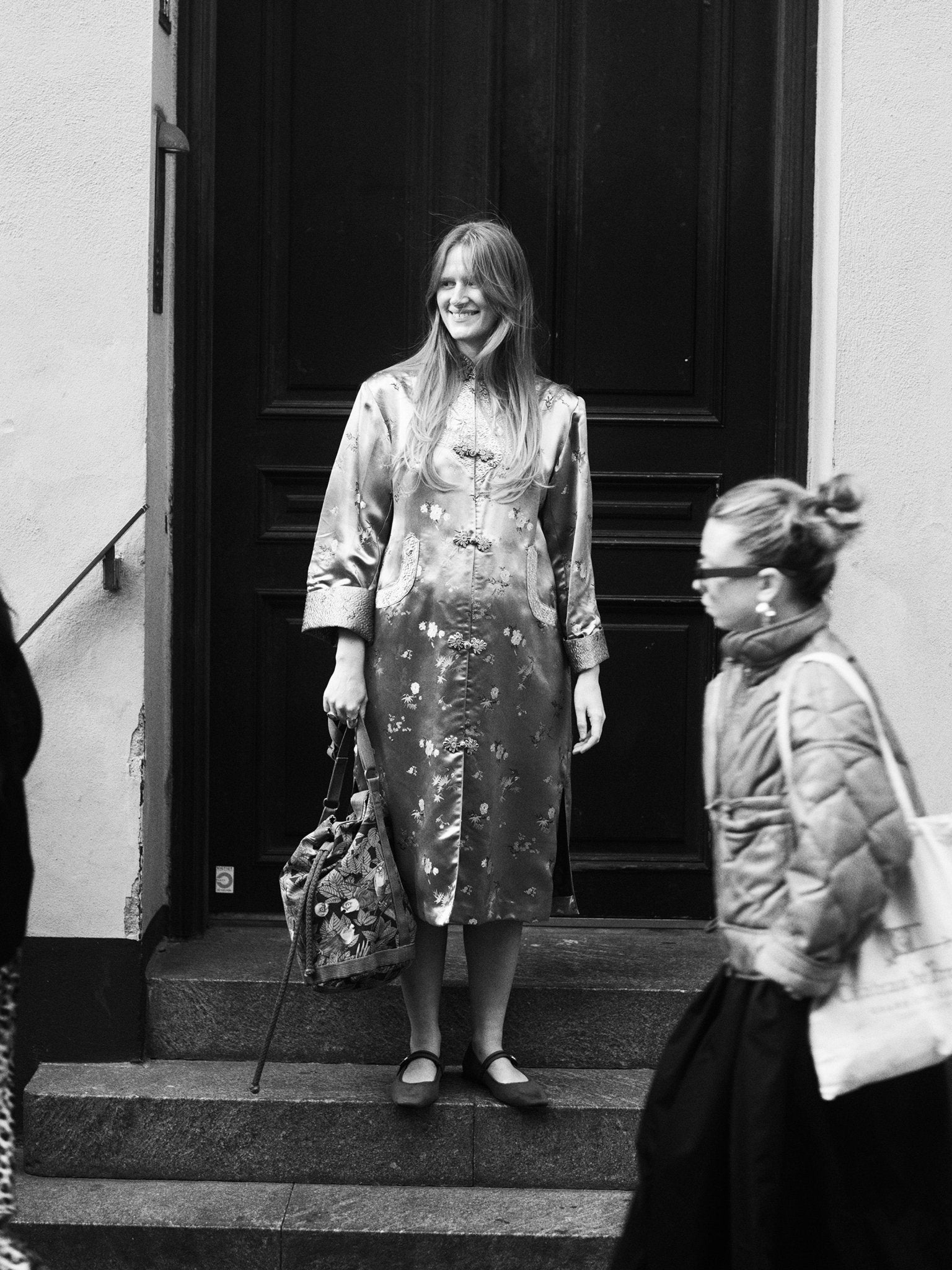 Embroidered Silk Coat - WILDE