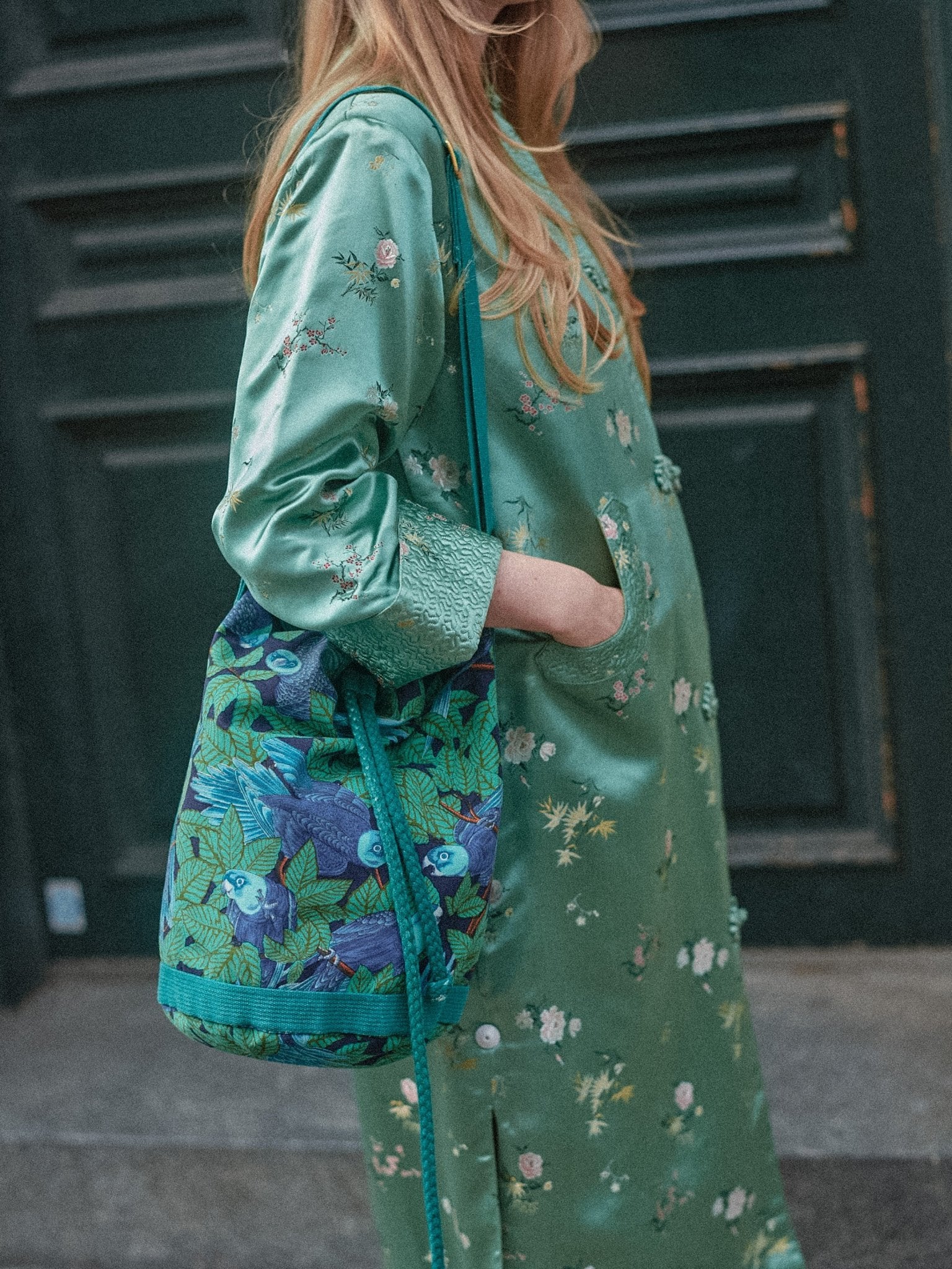 Embroidered Silk Coat - WILDE