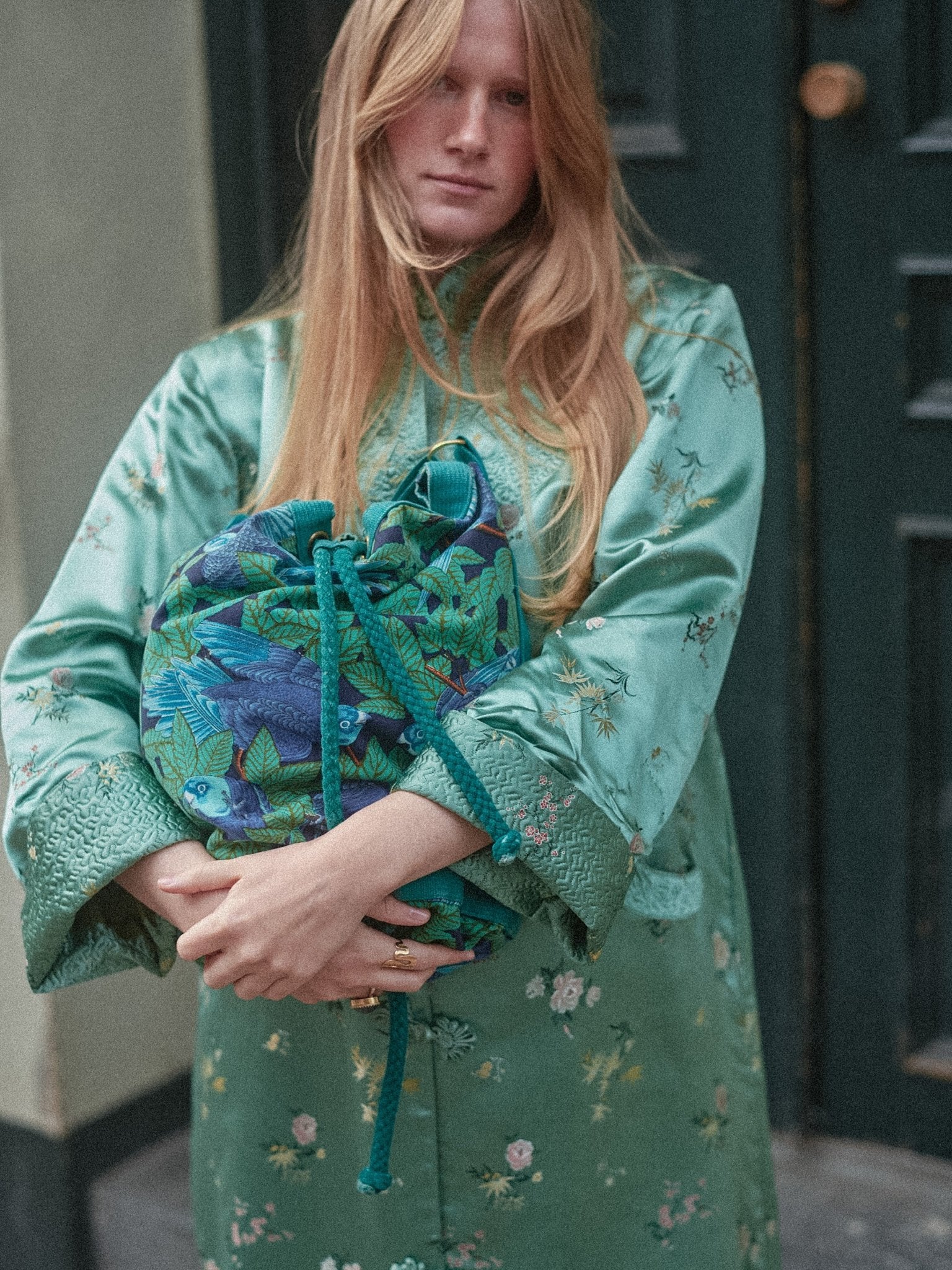 Embroidered Silk Coat - WILDE