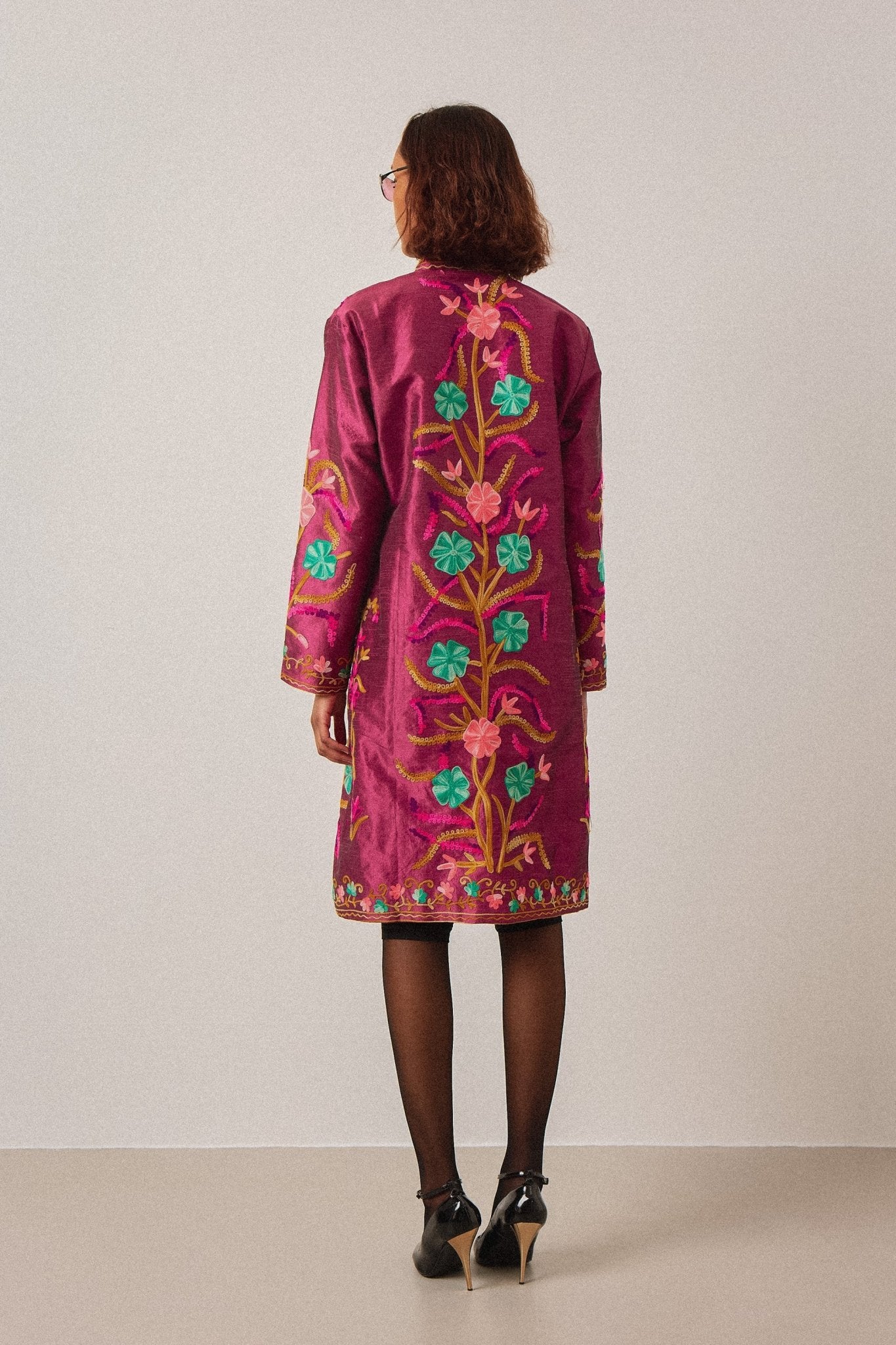 Embroidered Silk Jacket - WILDE