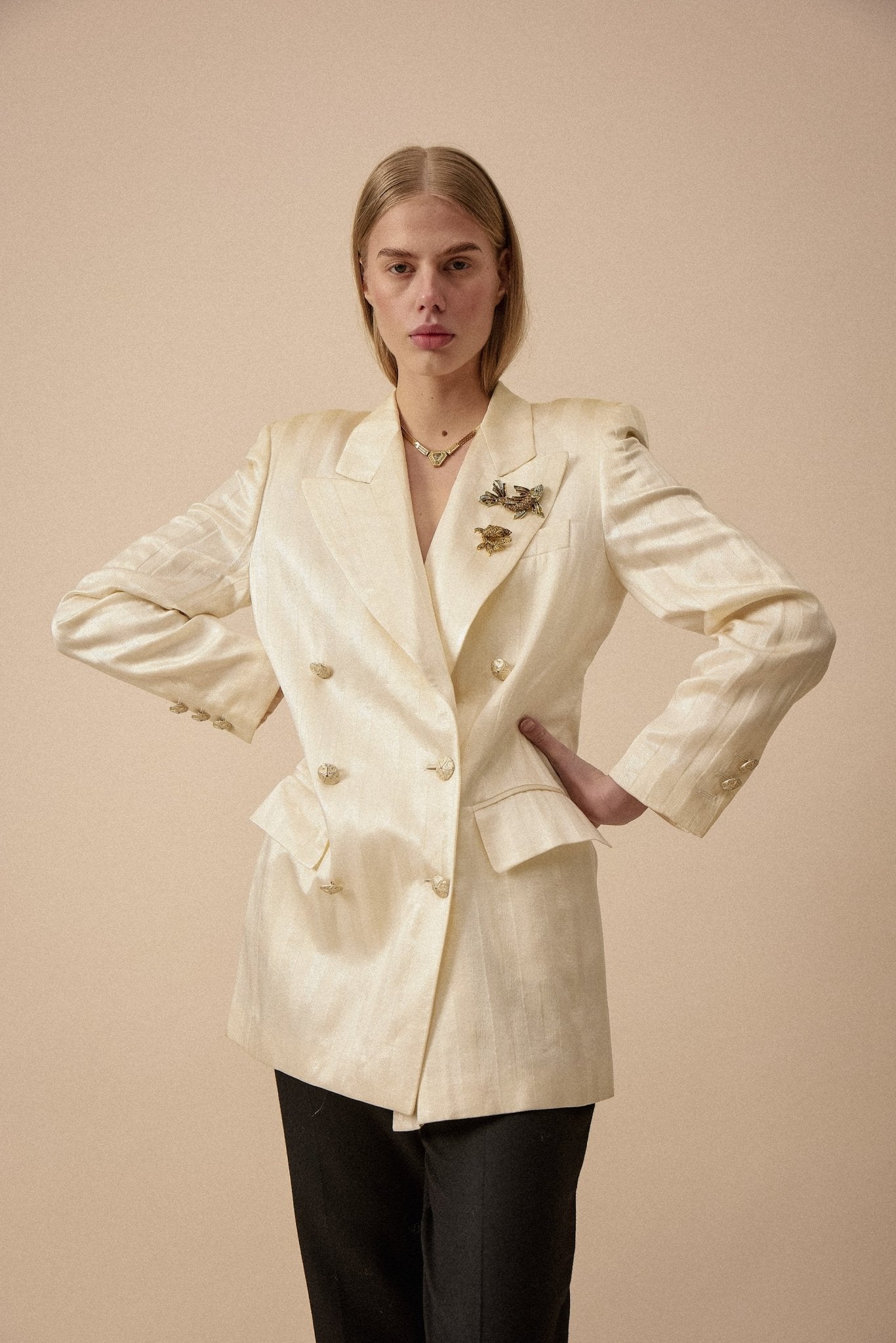 Escada Silk Stripe Jacket - WILDE