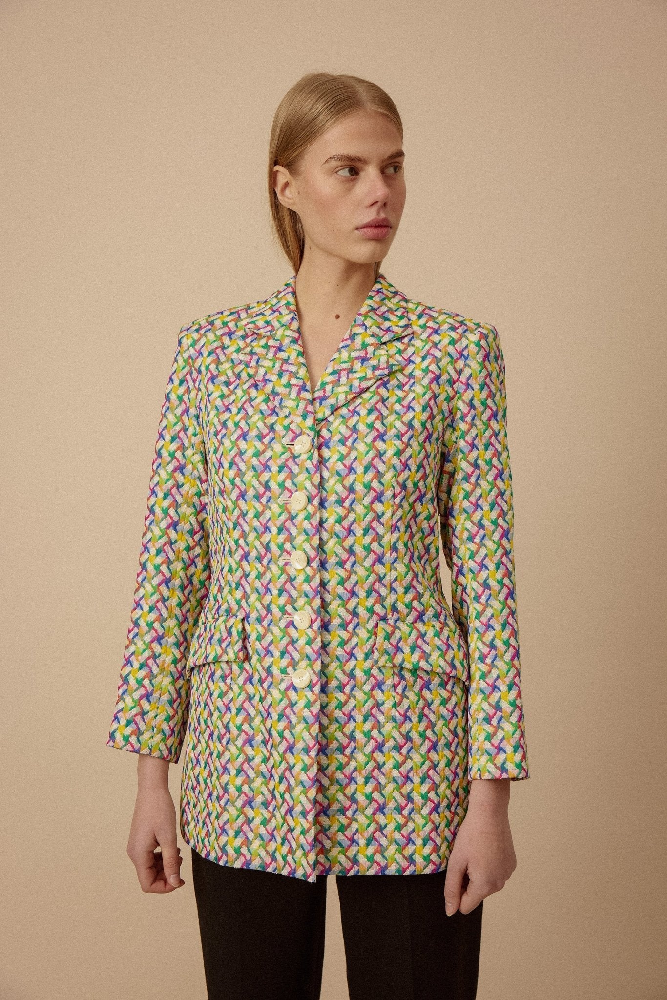 Hanae Mori Rainbow Woven Blazer - WILDE