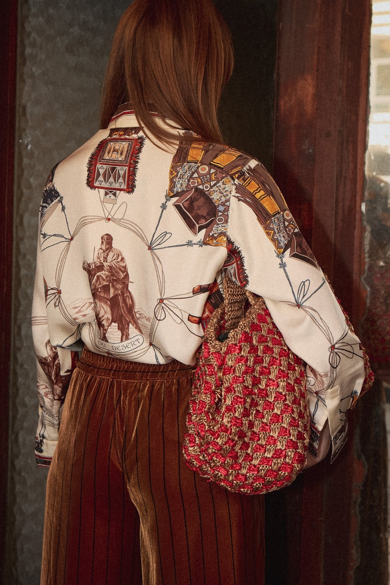 Vintage Hermès Silk Print Blouse