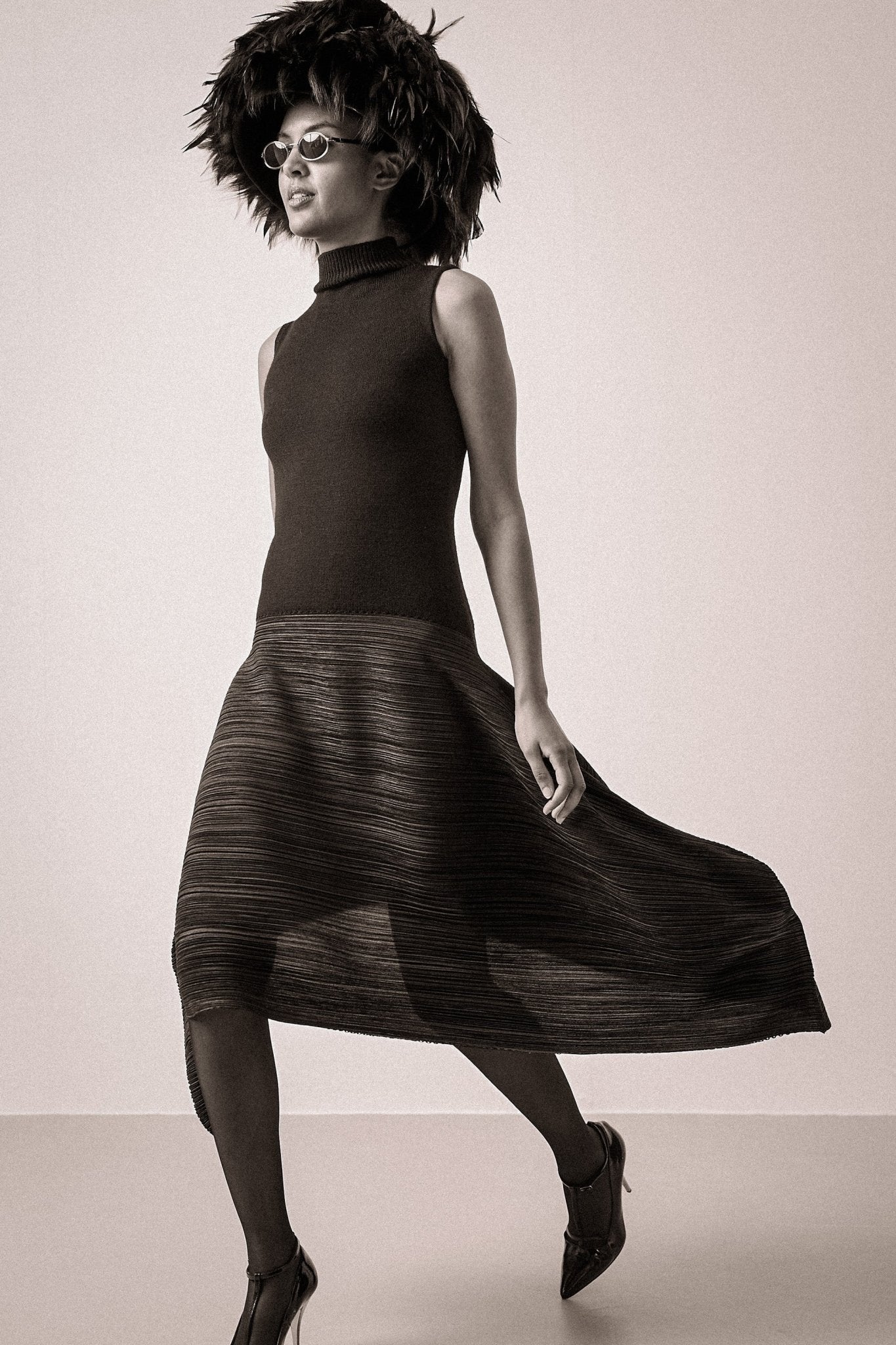 Issey Miyake Pleat Wool Dress - WILDE