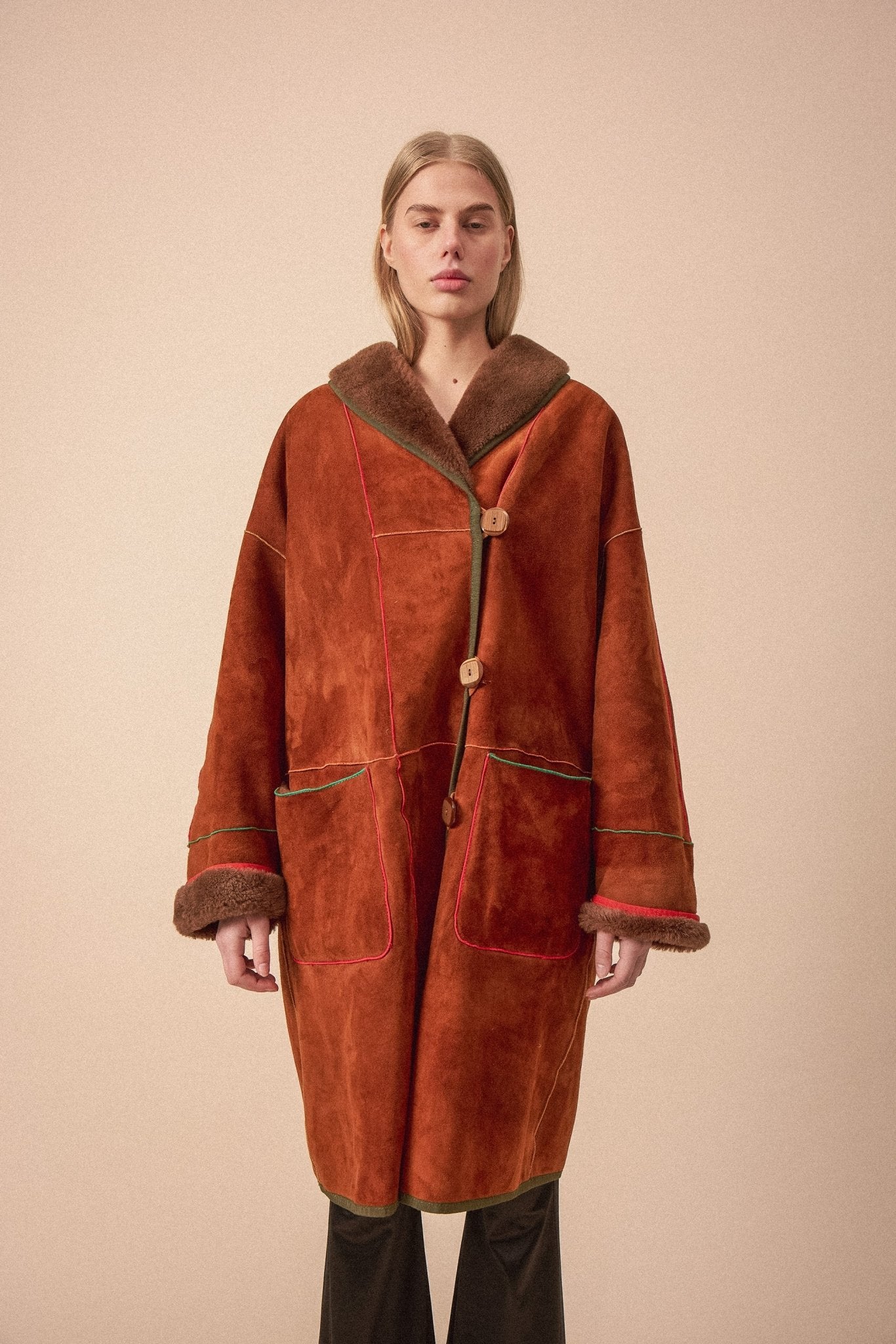 Jacques Saint Just Shearling Leather Coat - WILDE