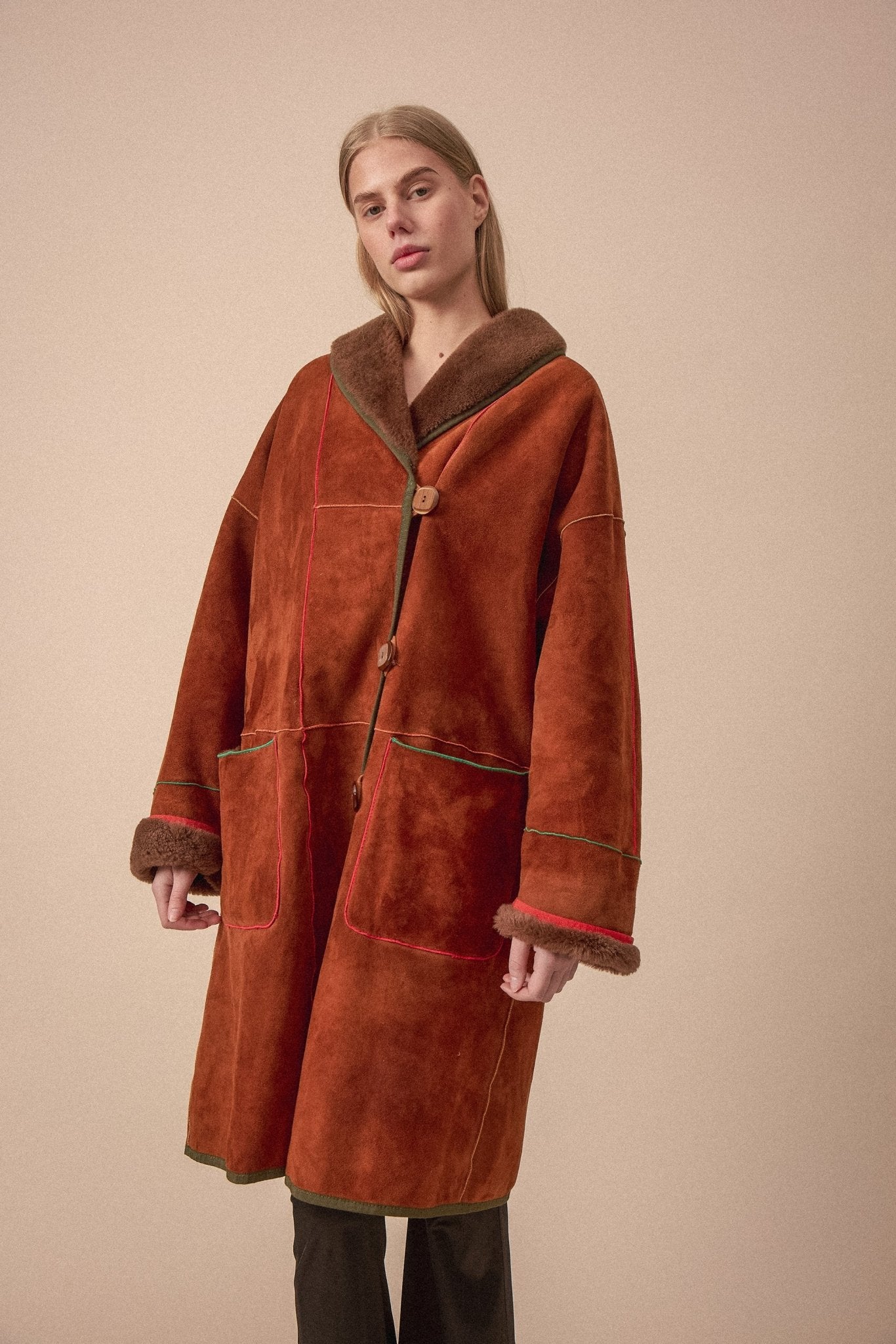 Jacques Saint Just Shearling Leather Coat - WILDE