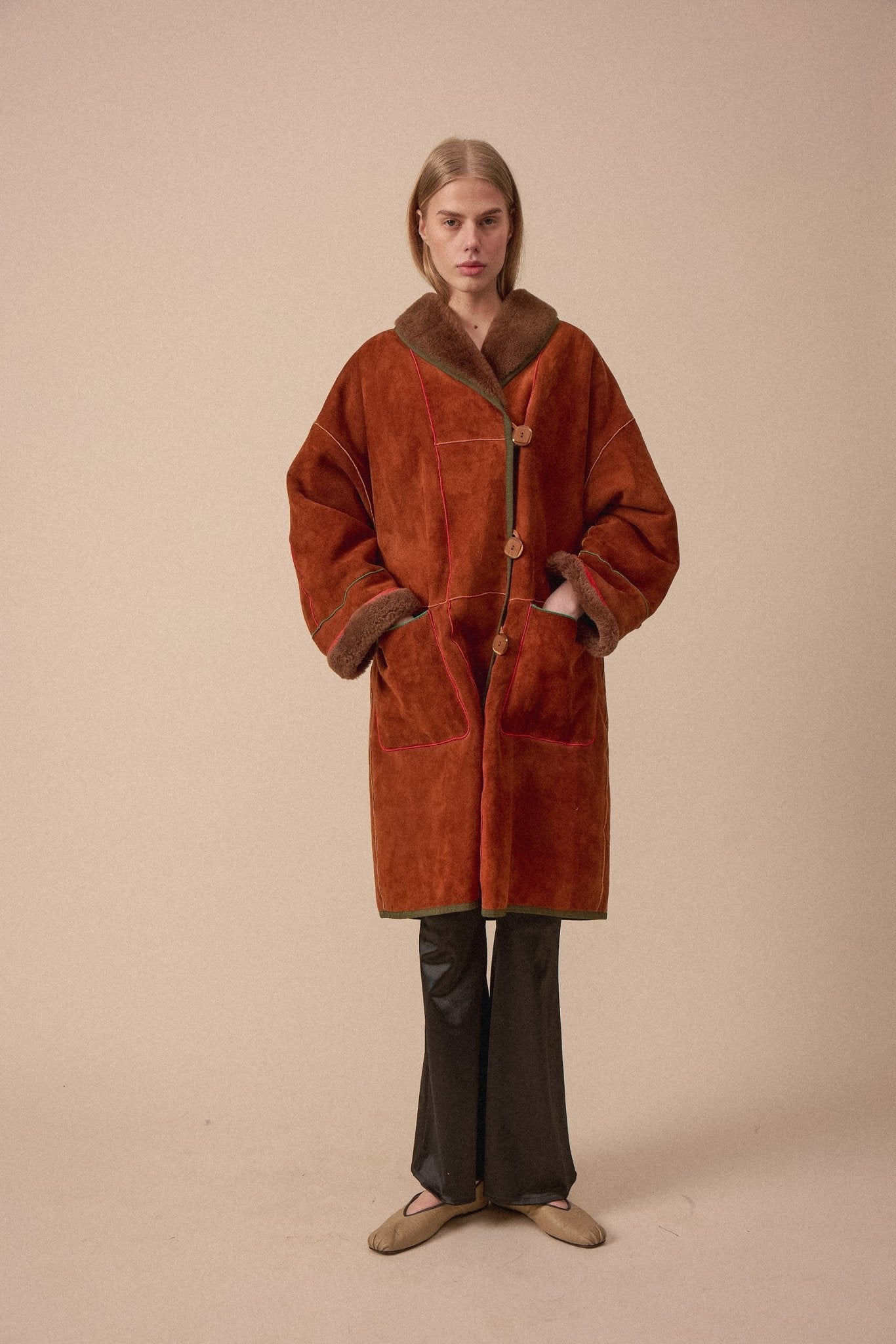 Jacques Saint Just Shearling Leather Coat - WILDE