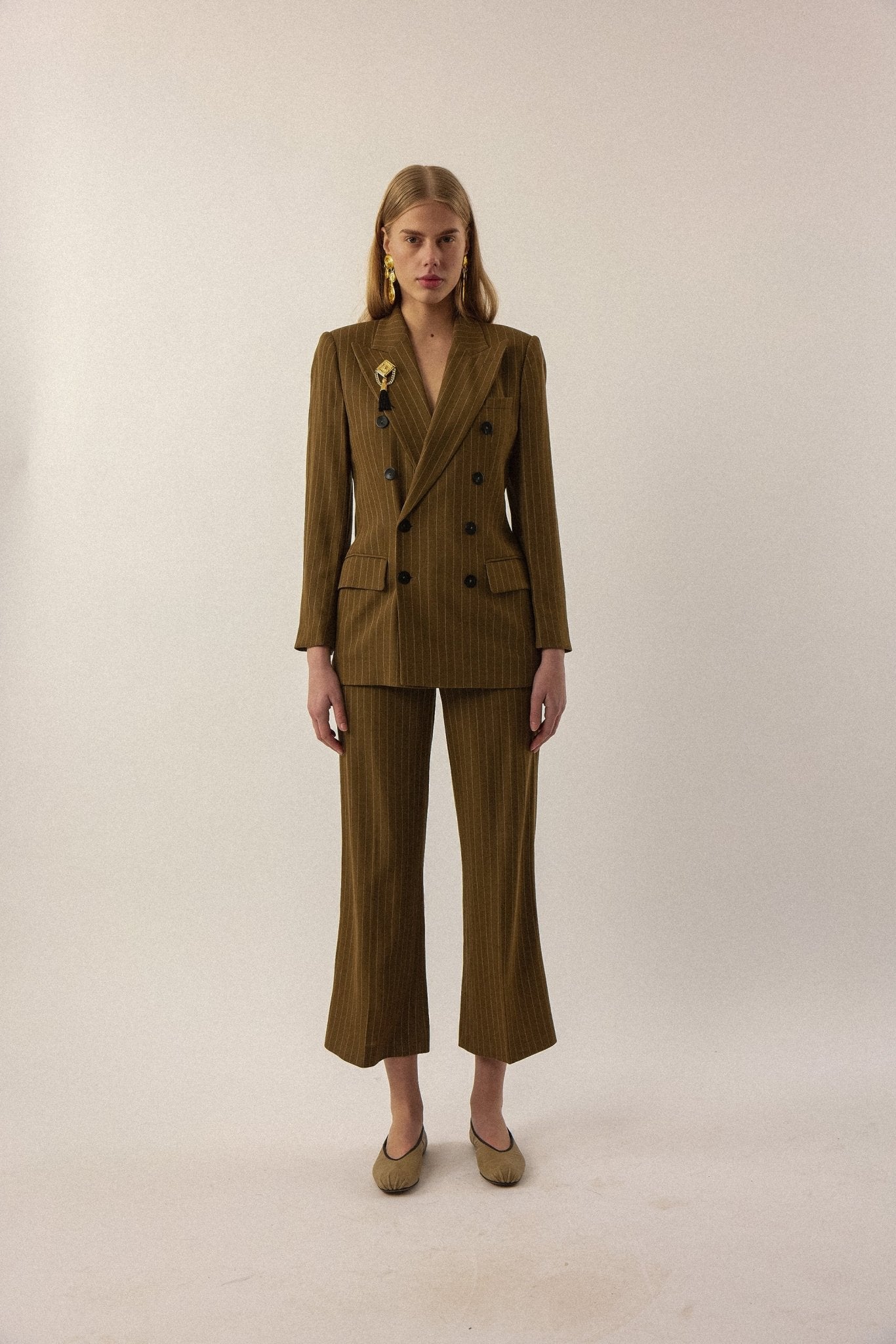 Jean Paul Gaultier Green Pinstripe Suit – F/W 1997 - WILDE