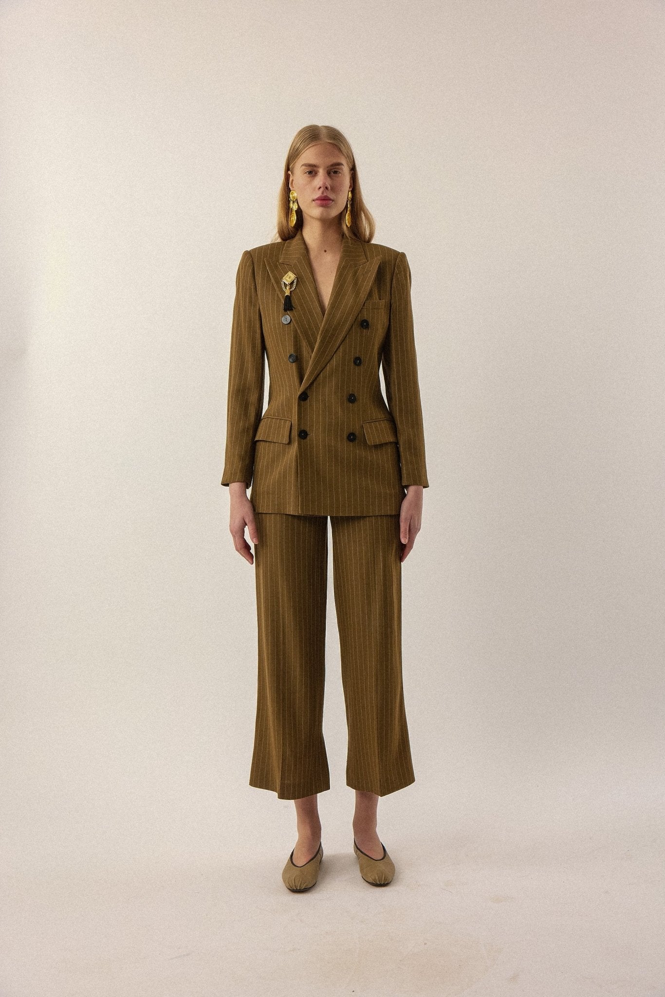Jean Paul Gaultier Green Pinstripe Suit – F/W 1997 - WILDE