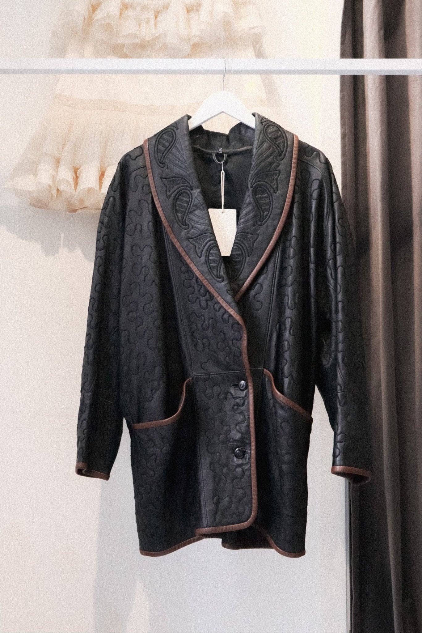 Leather Embroidered Jacket - WILDE