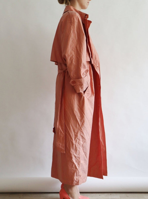 Long rust trench coat - WILDE