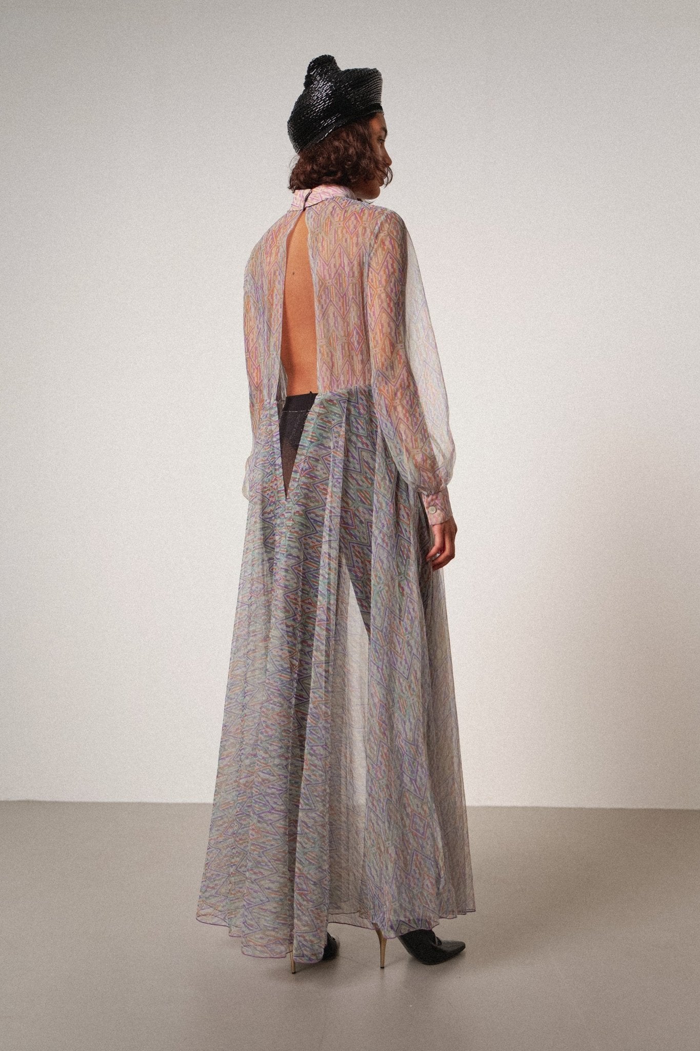 Long Sheer Aqua Dress - WILDE