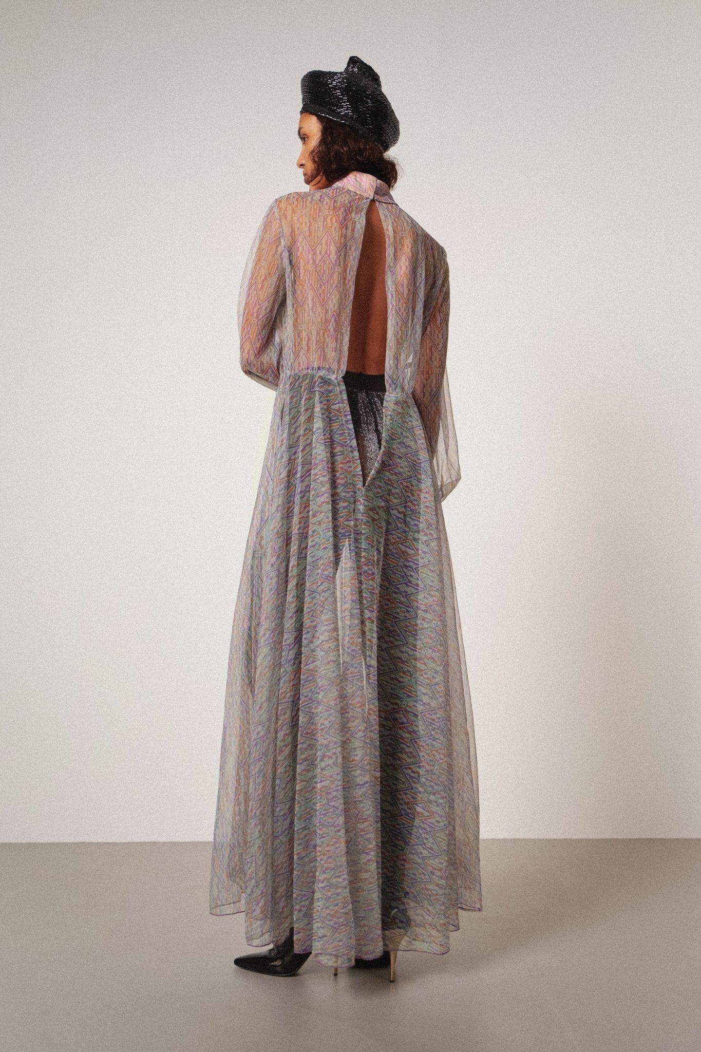 Long Sheer Aqua Dress - WILDE