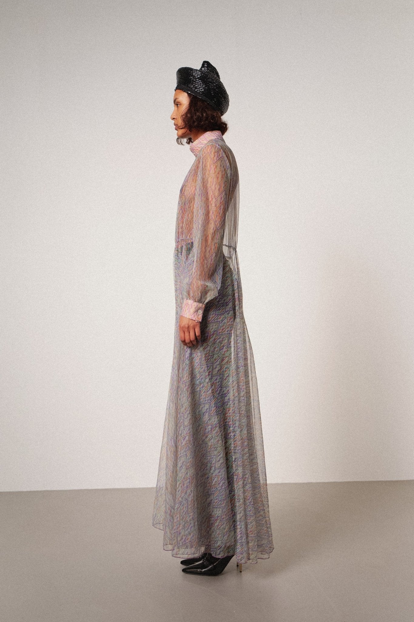 Long Sheer Aqua Dress - WILDE